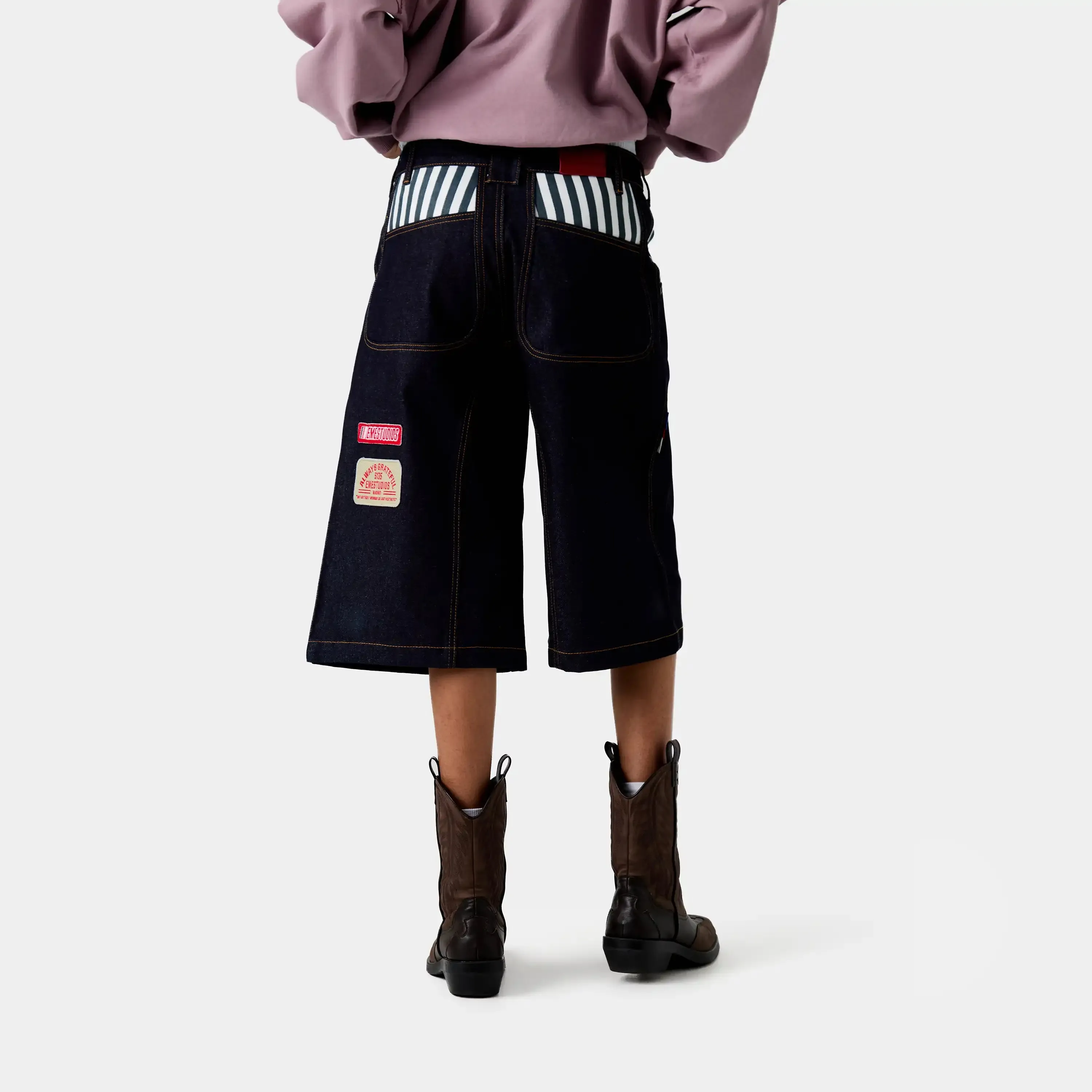 Tibiacore Raw Denim Jorts sold by EME STUDIOS product image thumbnail 2