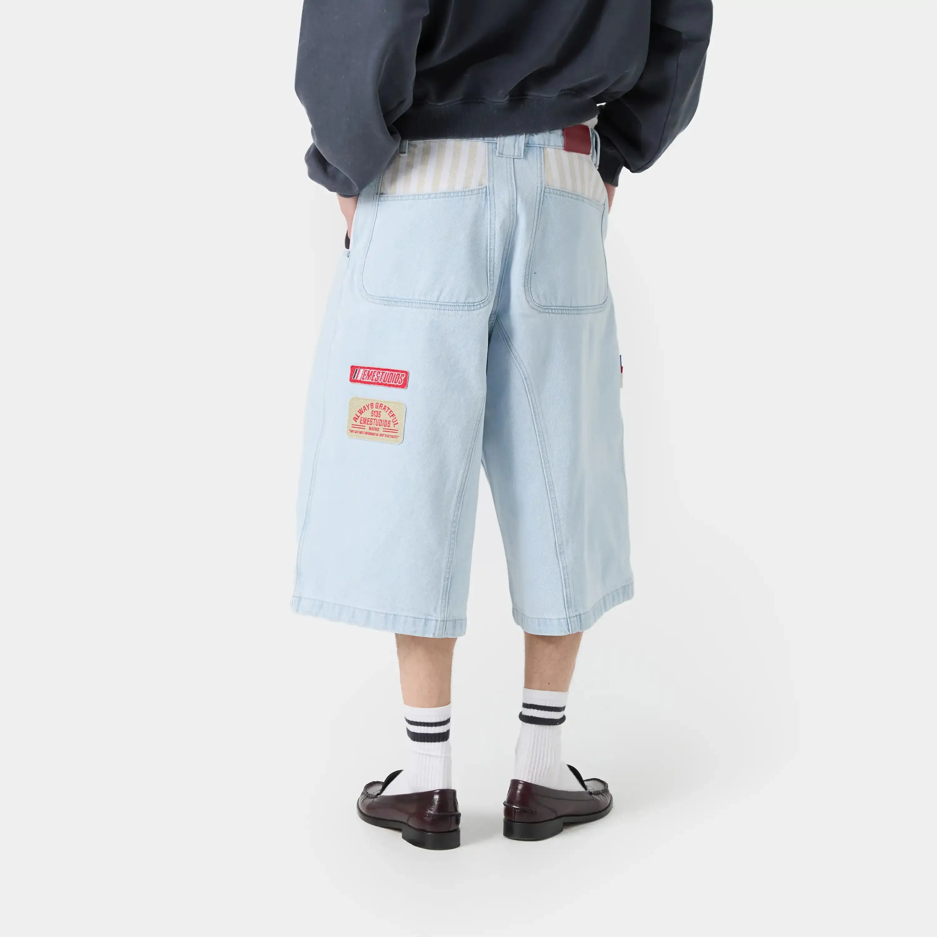 Tibiacore Blue Denim Jorts sold by EME STUDIOS product image thumbnail 2