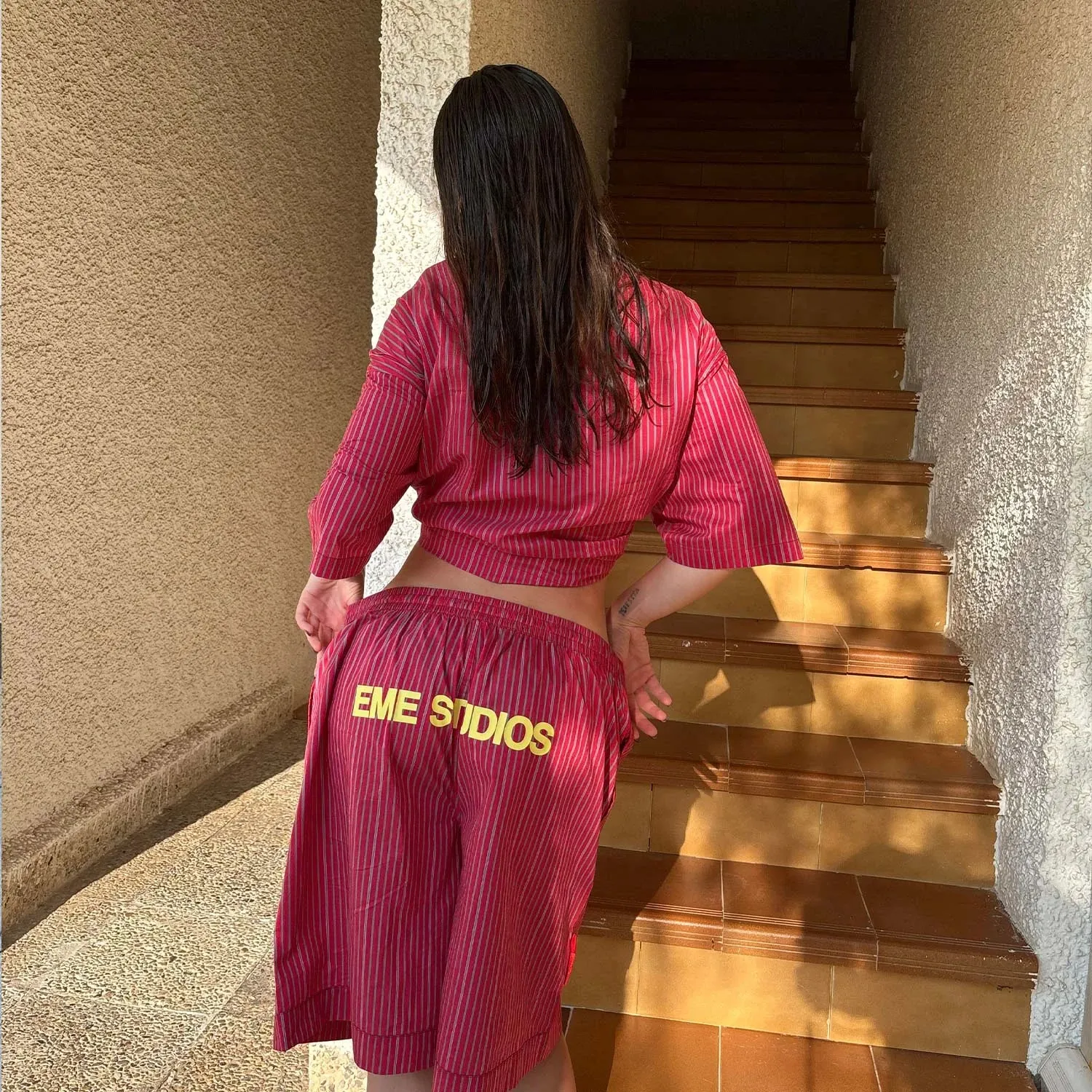 Pyjama Boxy Botton Red sold by EME STUDIOS product image thumbnail 2