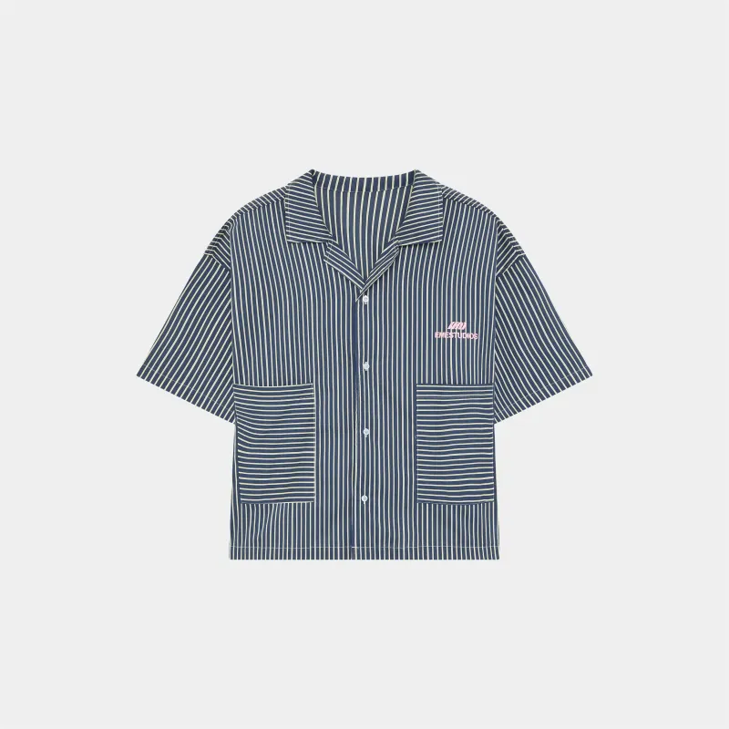 Pyjama Boxy Top Navy sold by EME STUDIOS