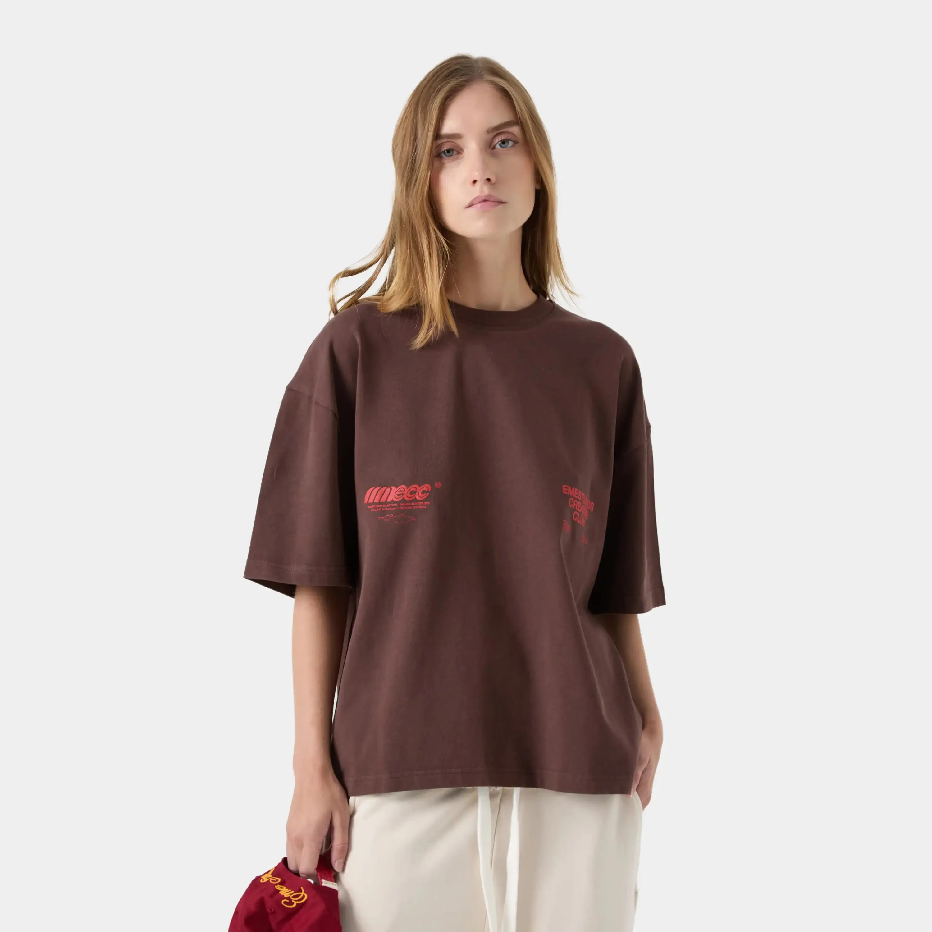 ECC Wine Oversized Tee sold by EME STUDIOS product image thumbnail 2