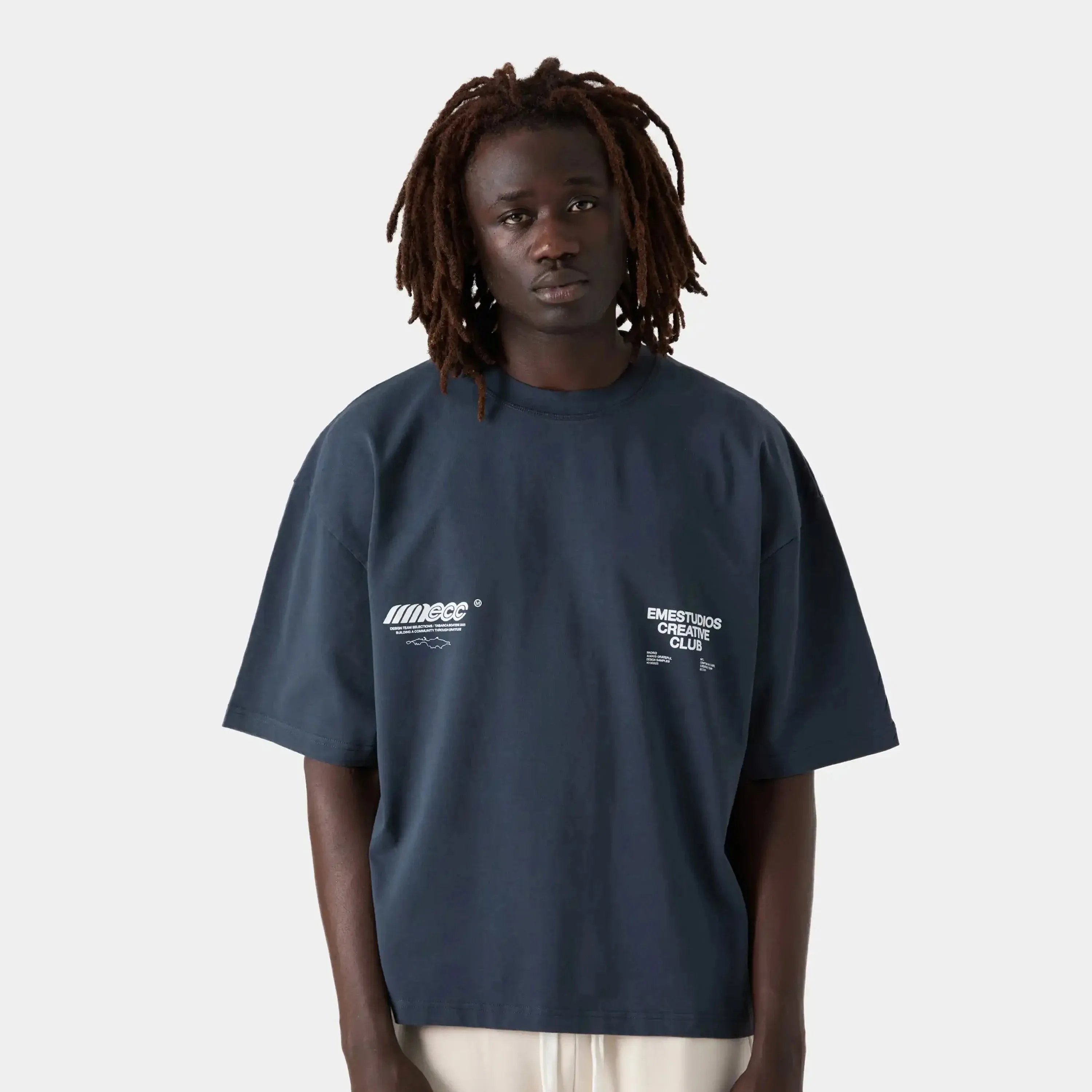 ECC Navy Oversized Tee sold by EME STUDIOS product image thumbnail 3