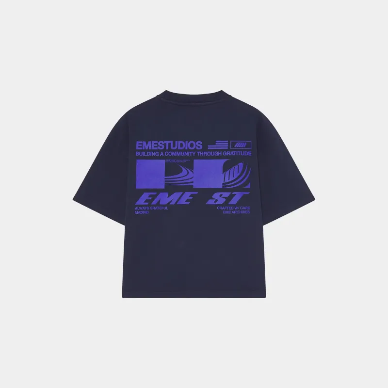 Metropolitan Navy Oversized Tee sold by EME STUDIOS