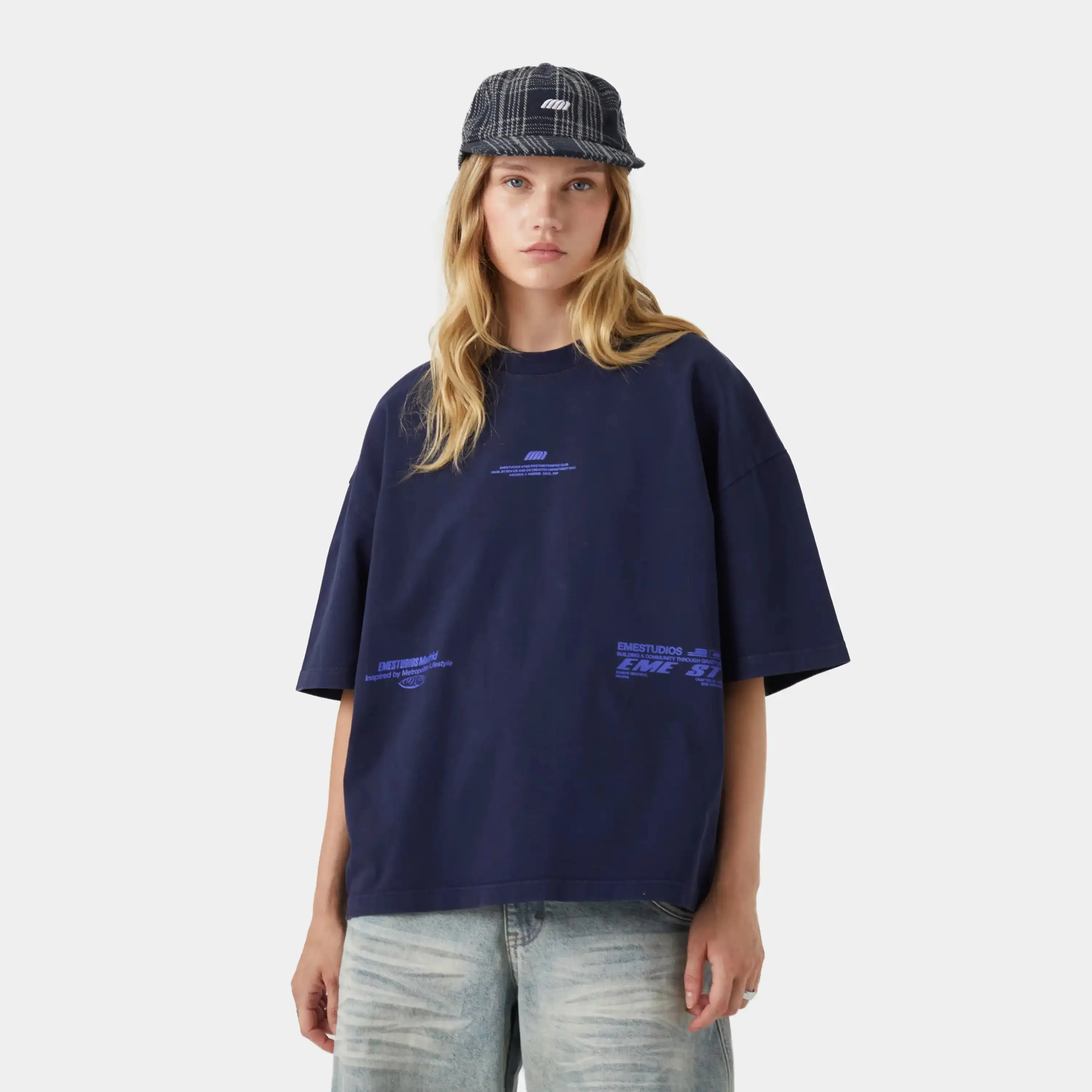 Metropolitan Navy Oversized Tee sold by EME STUDIOS product image thumbnail 4