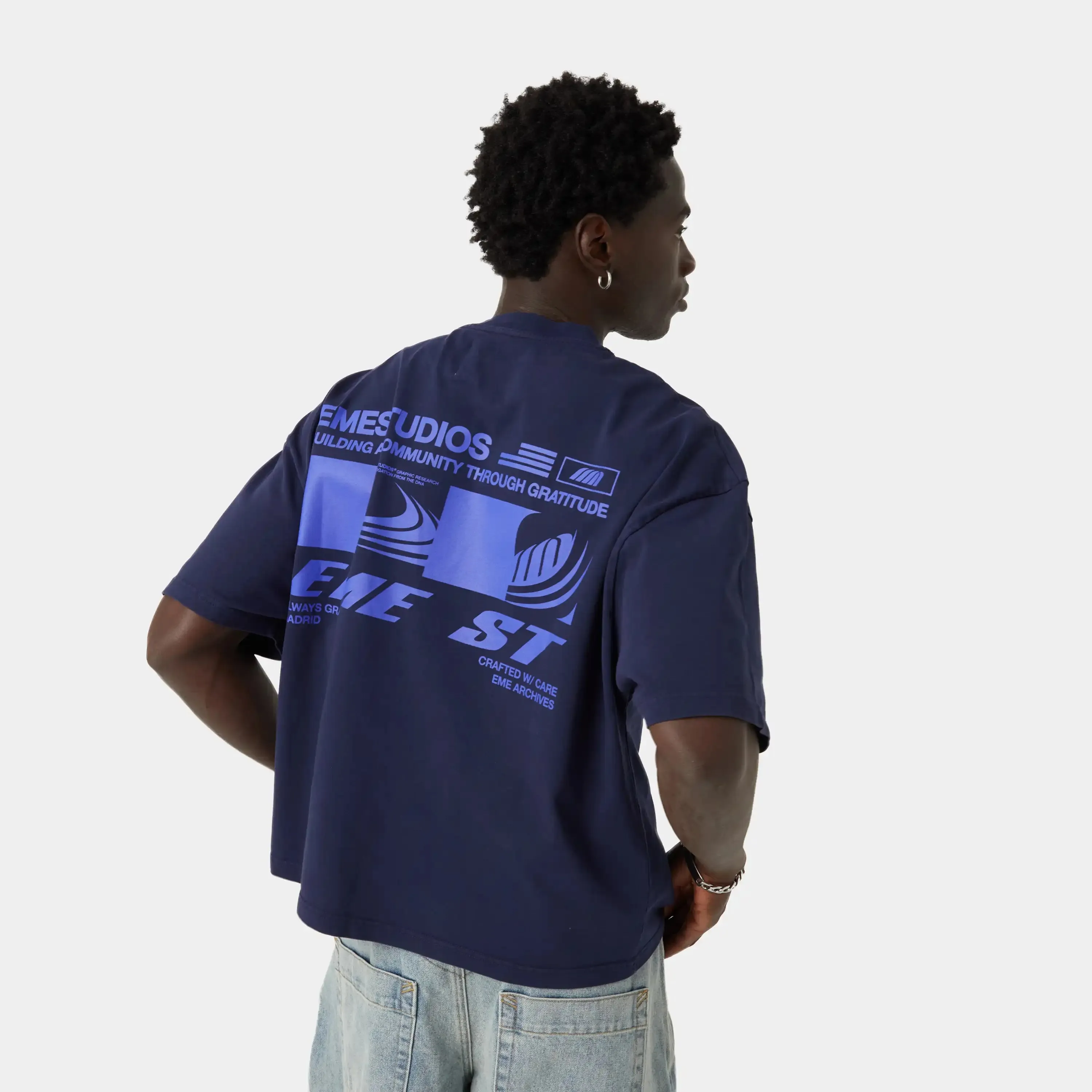 Metropolitan Navy Oversized Tee sold by EME STUDIOS product image thumbnail 3