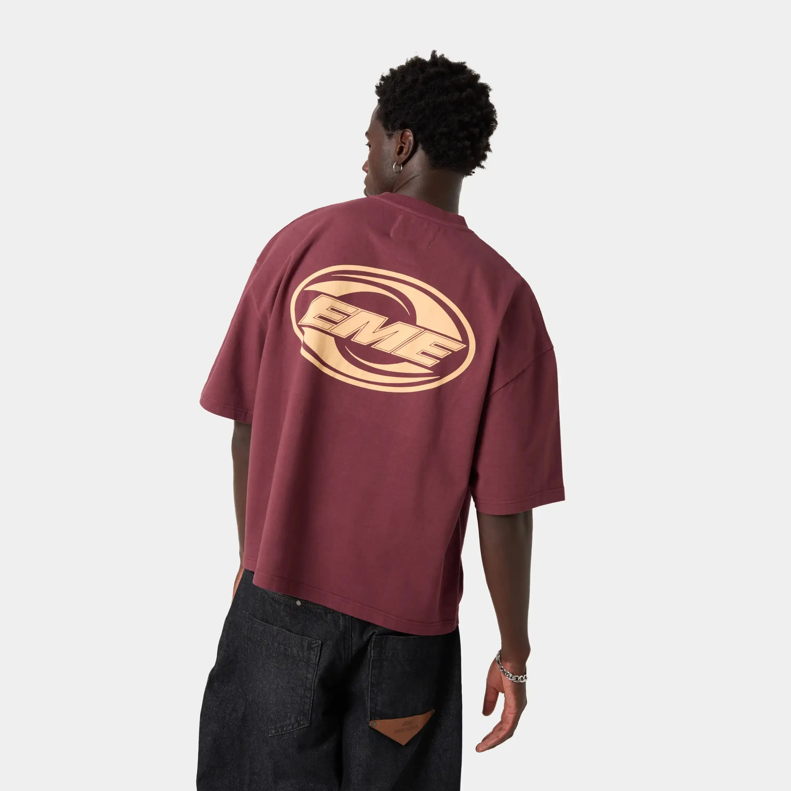 Duality Wine Oversized Tee sold by EME STUDIOS product image thumbnail 4
