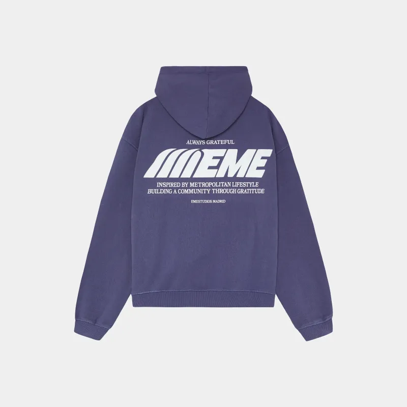 Builder Crown Blue Oversized Hoodie sold by EME STUDIOS