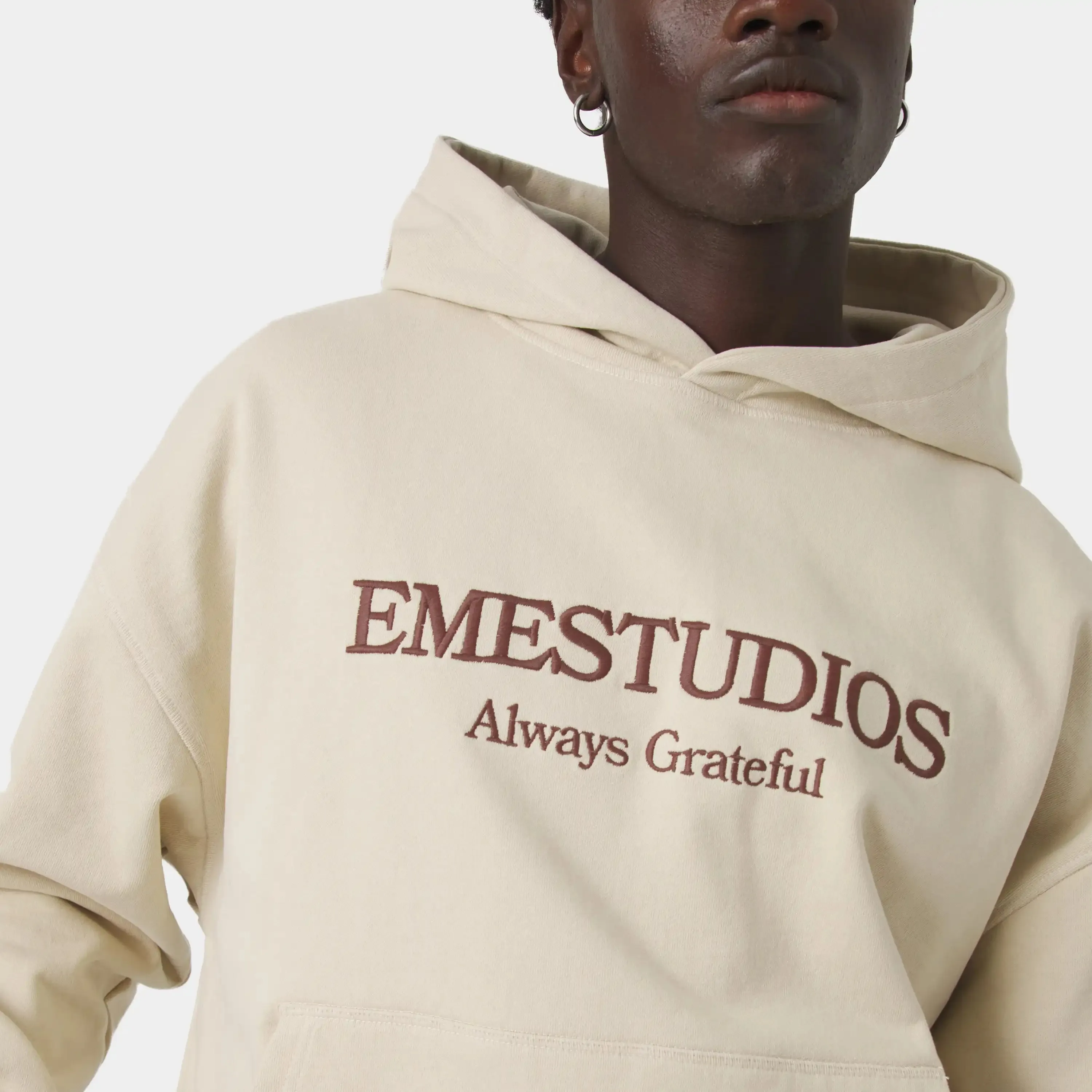 Studio Fog Sand Oversized Hoodie sold by EME STUDIOS product image thumbnail 5