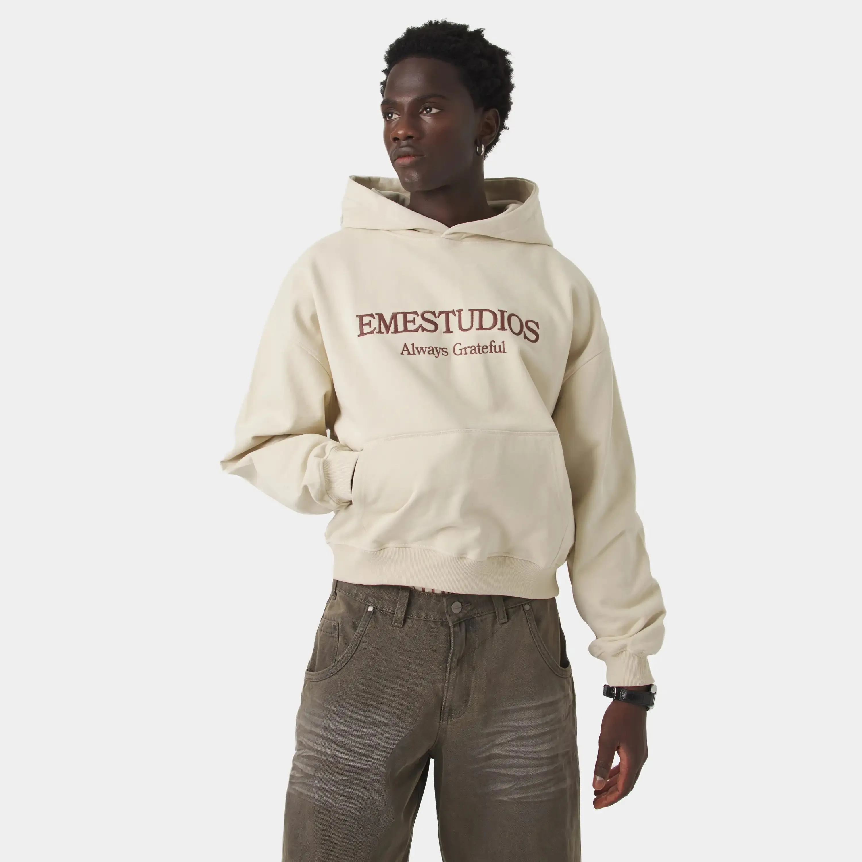 Studio Fog Sand Oversized Hoodie sold by EME STUDIOS product image thumbnail 2