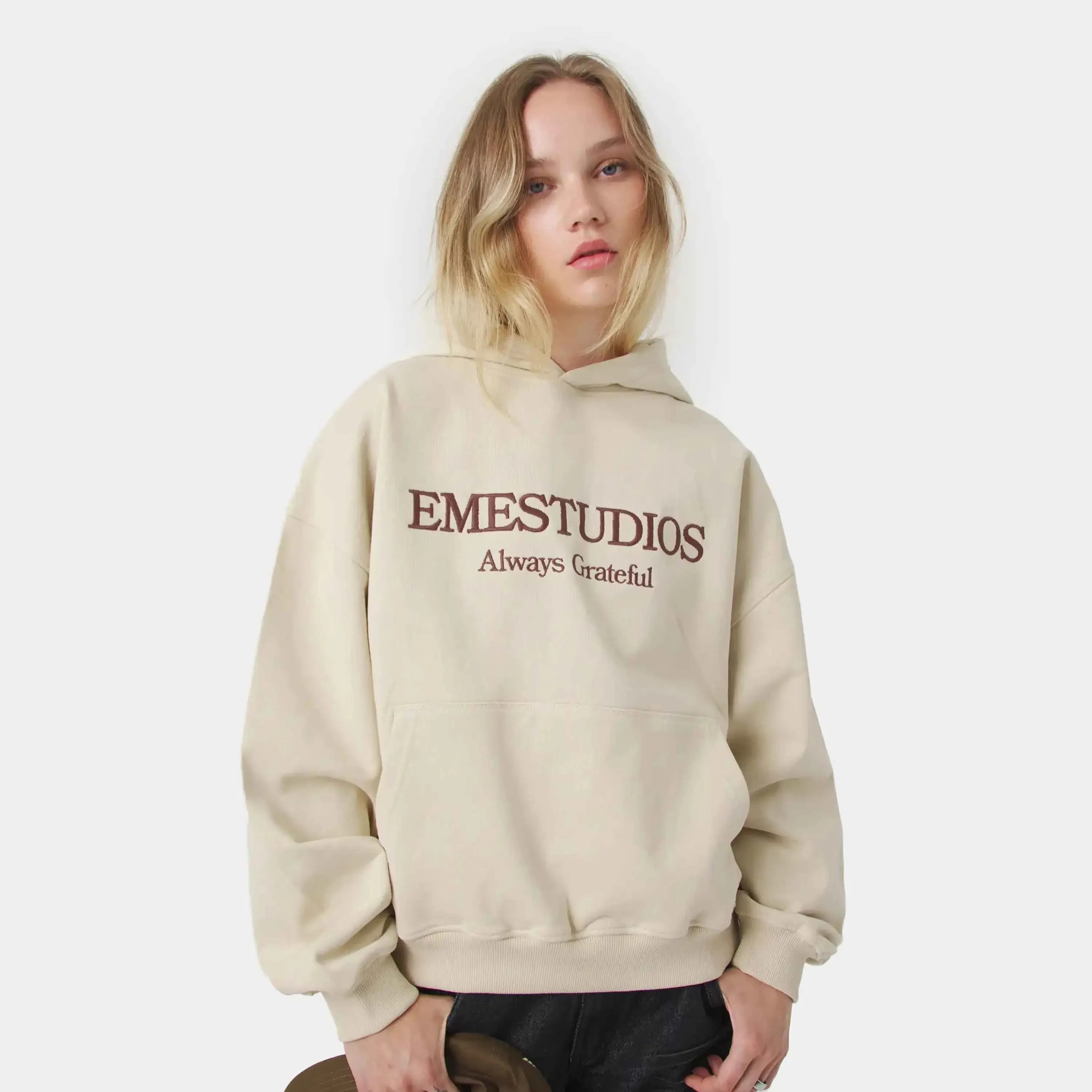 Studio Fog Sand Oversized Hoodie sold by EME STUDIOS product image thumbnail 3