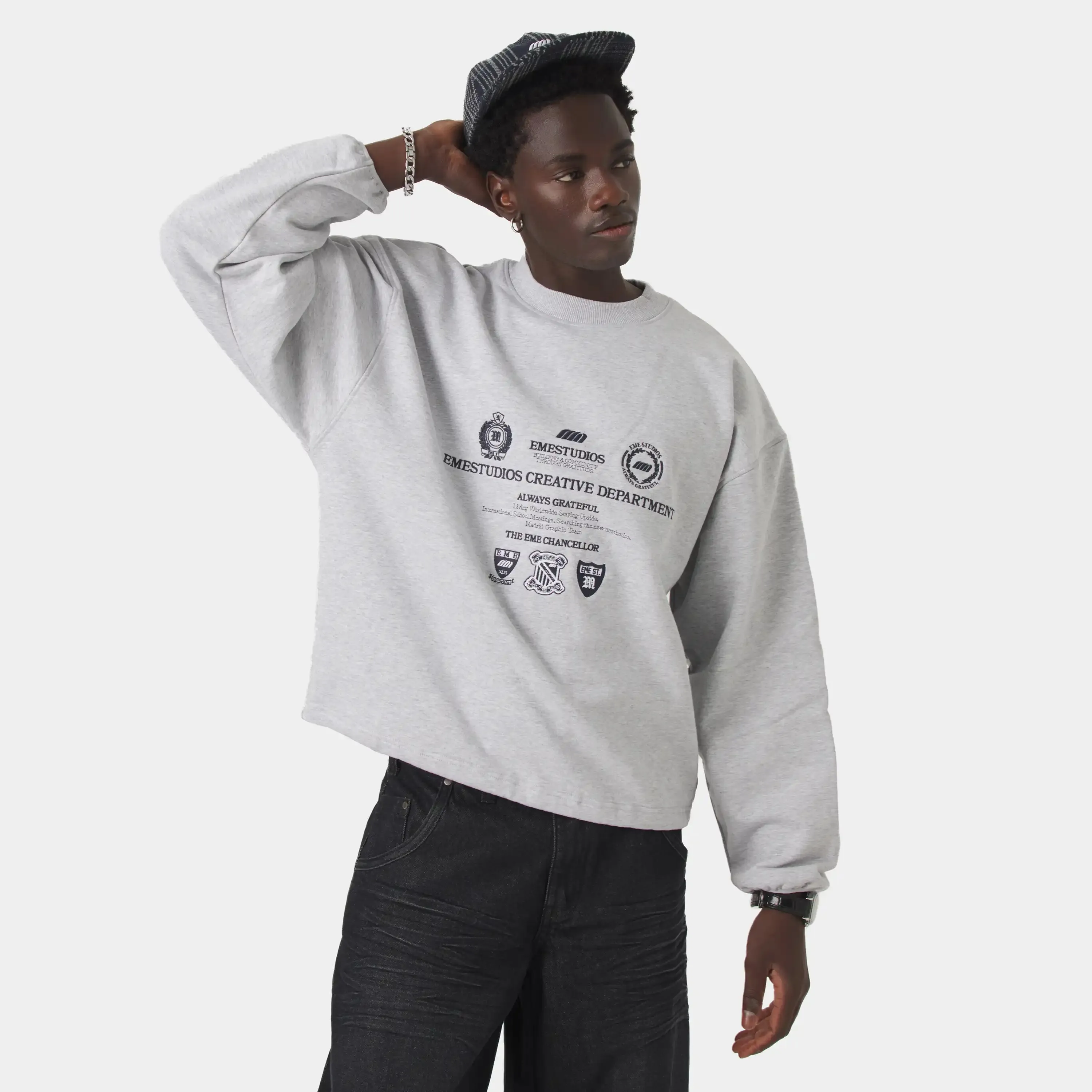 Chancellor Heather Grey Crewneck sold by EME STUDIOS product image thumbnail 4