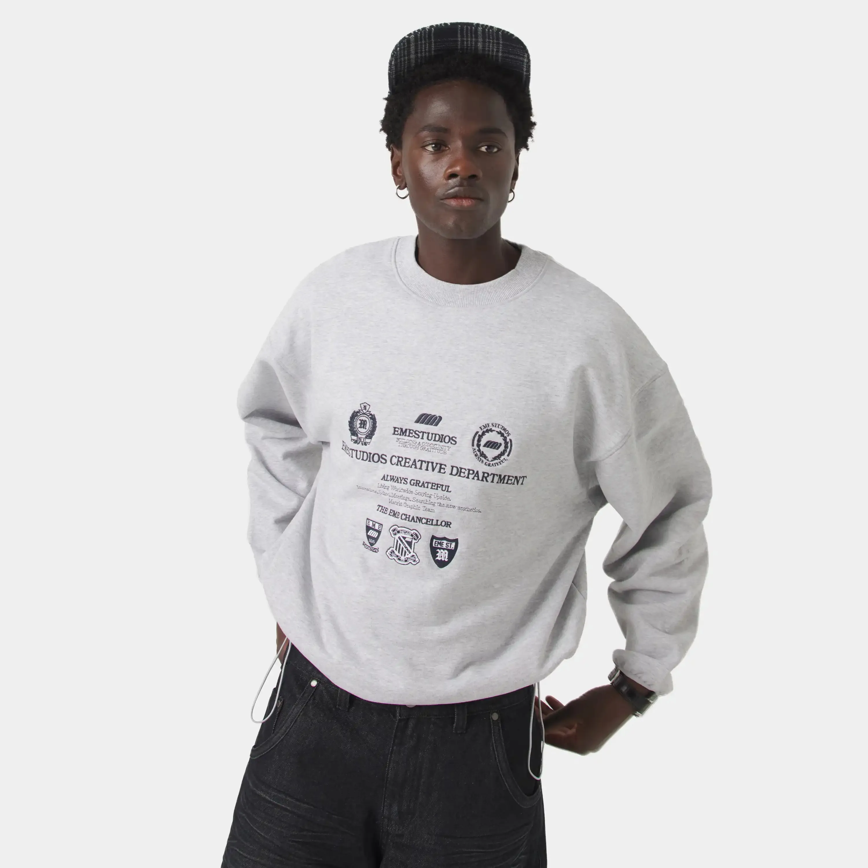 Chancellor Heather Grey Crewneck sold by EME STUDIOS product image thumbnail 2