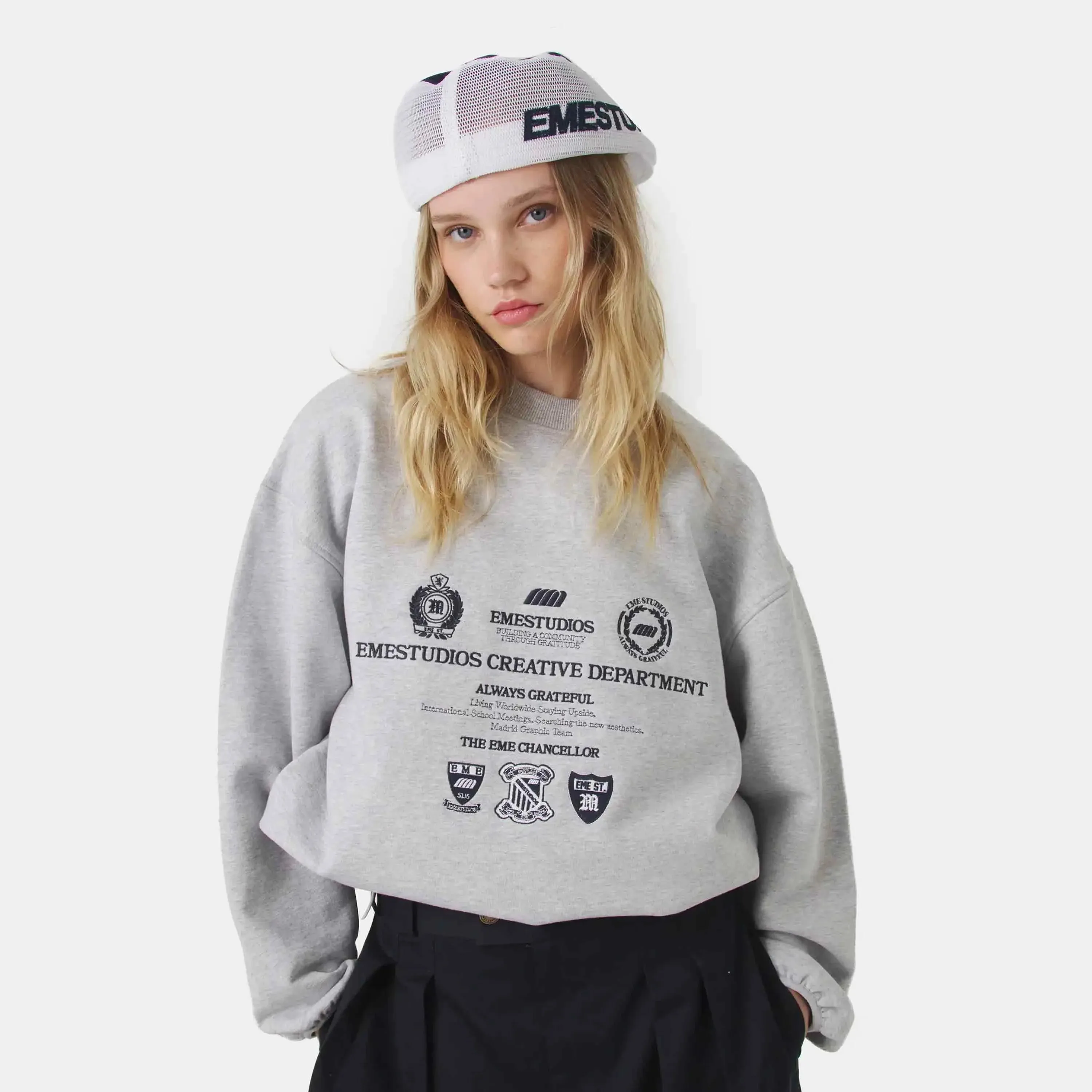 Chancellor Heather Grey Crewneck sold by EME STUDIOS product image thumbnail 3