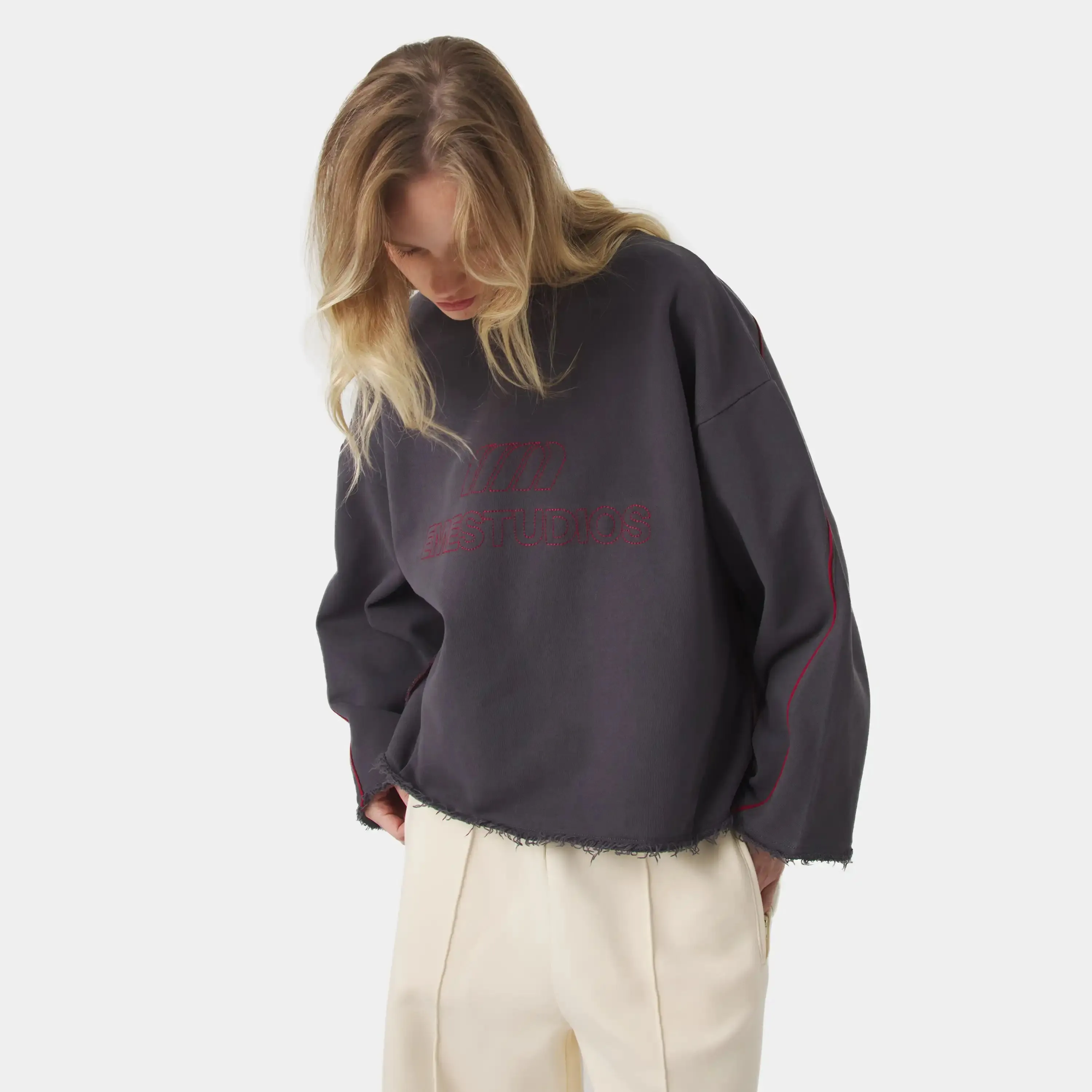 AFK Indigo Crewneck sold by EME STUDIOS product image thumbnail 4