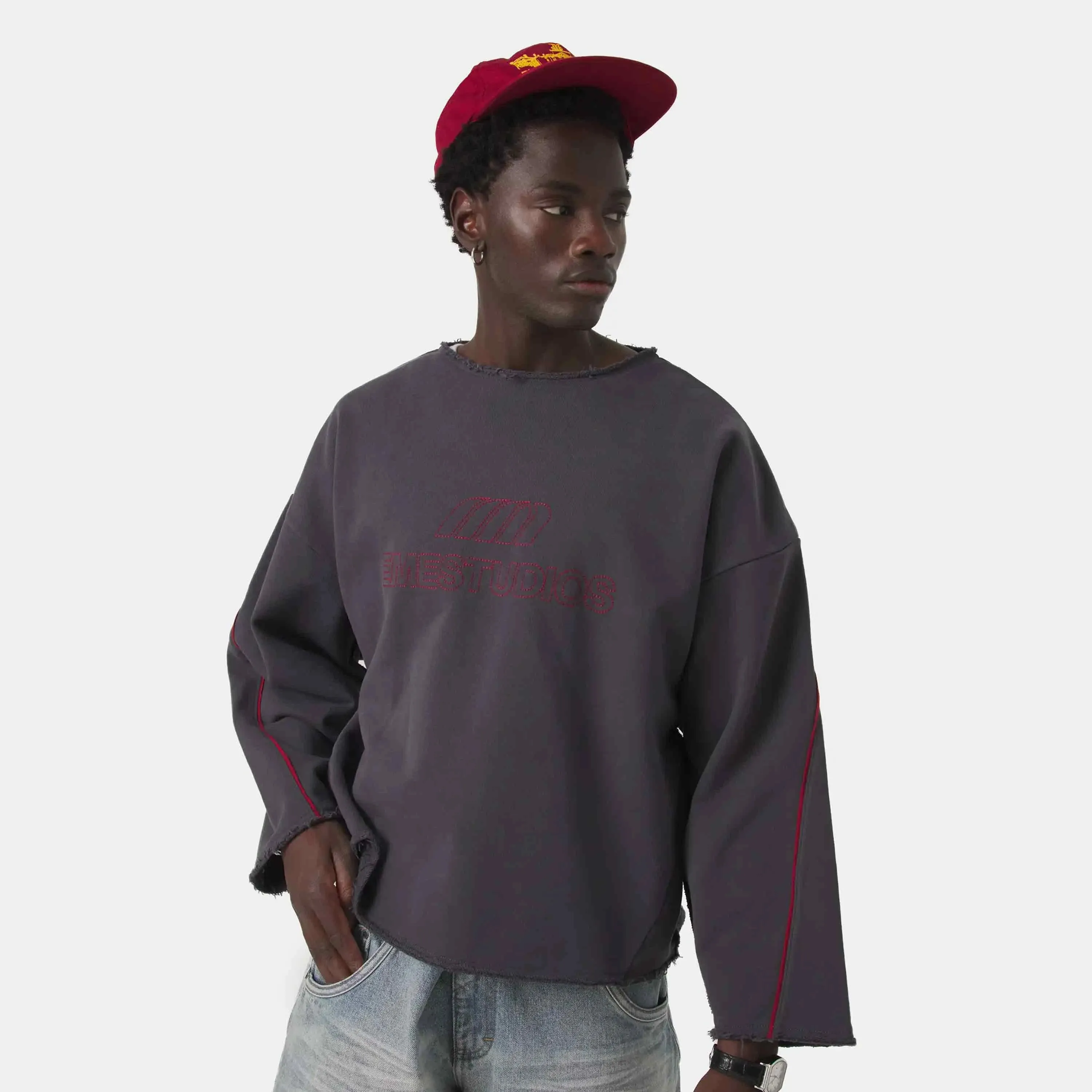 AFK Indigo Crewneck sold by EME STUDIOS product image thumbnail 3