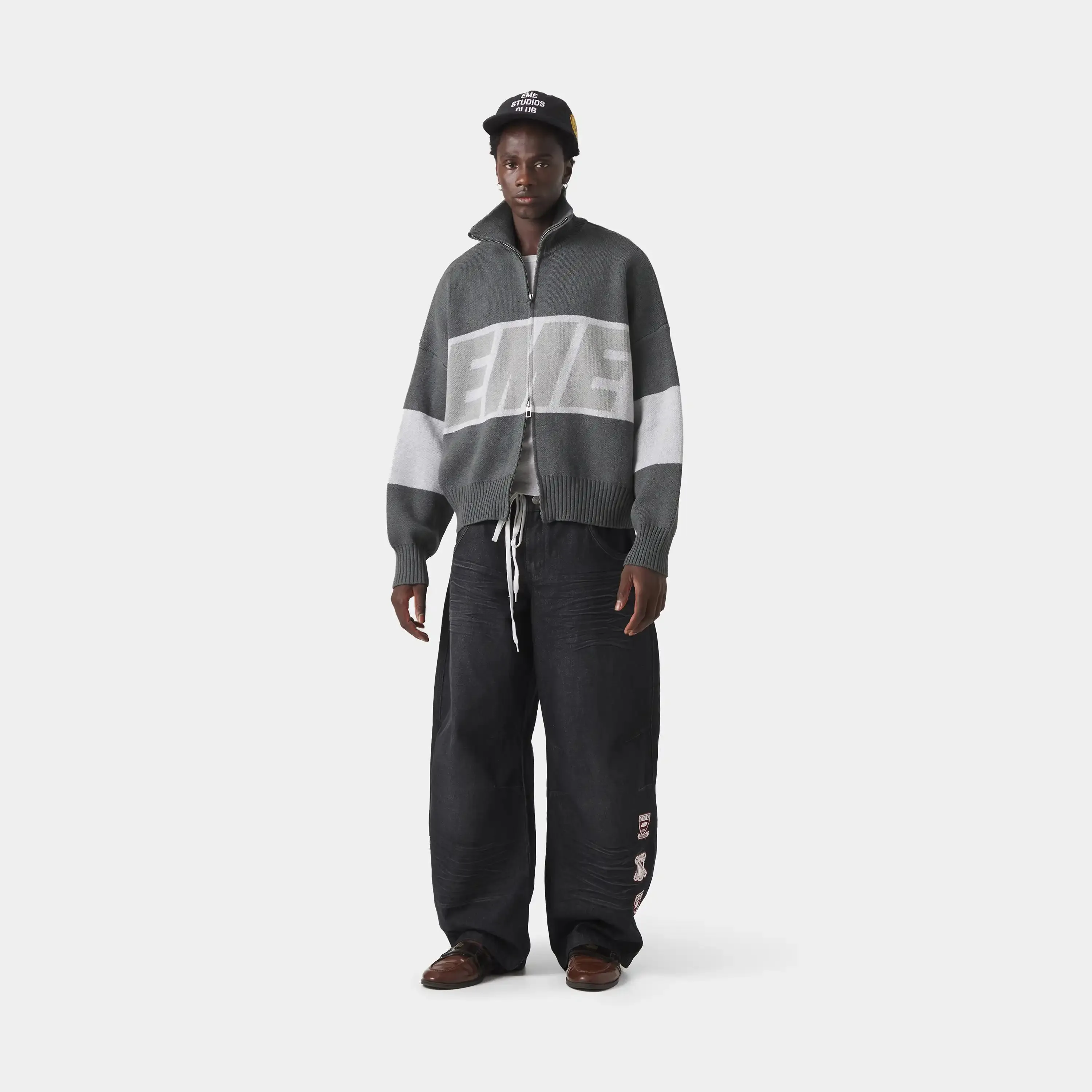 Thrill Grandpa Grey Zipper Knit sold by EME STUDIOS product image thumbnail 4