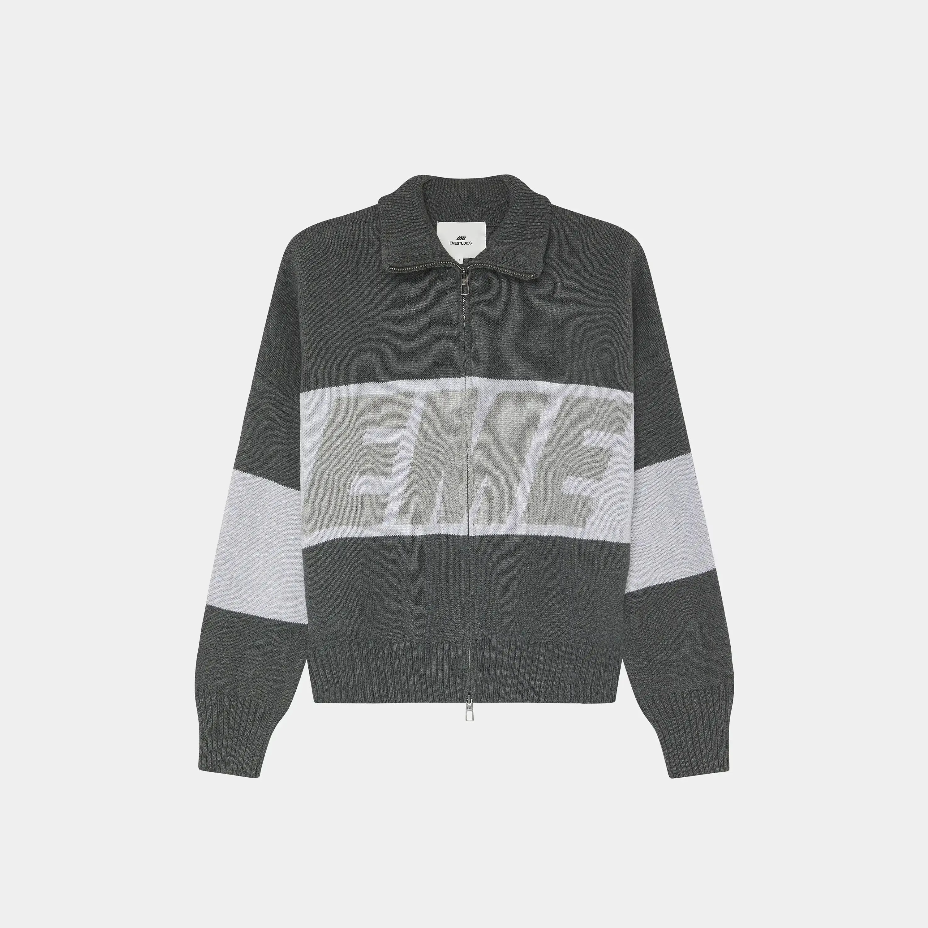 Thrill Grandpa Grey Zipper Knit sold by EME STUDIOS