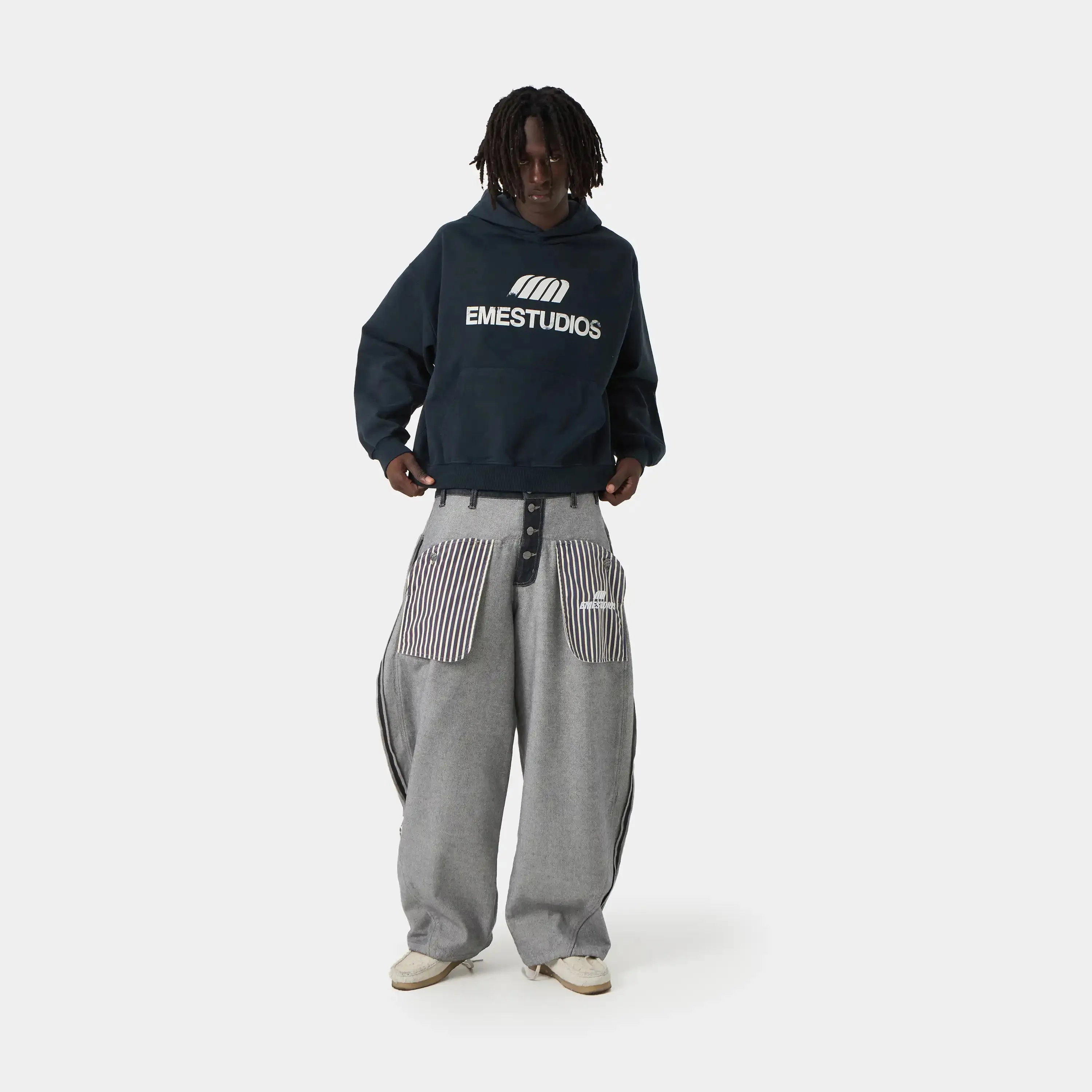 Brook Navy Oversized Hoodie sold by EME STUDIOS product image thumbnail 4