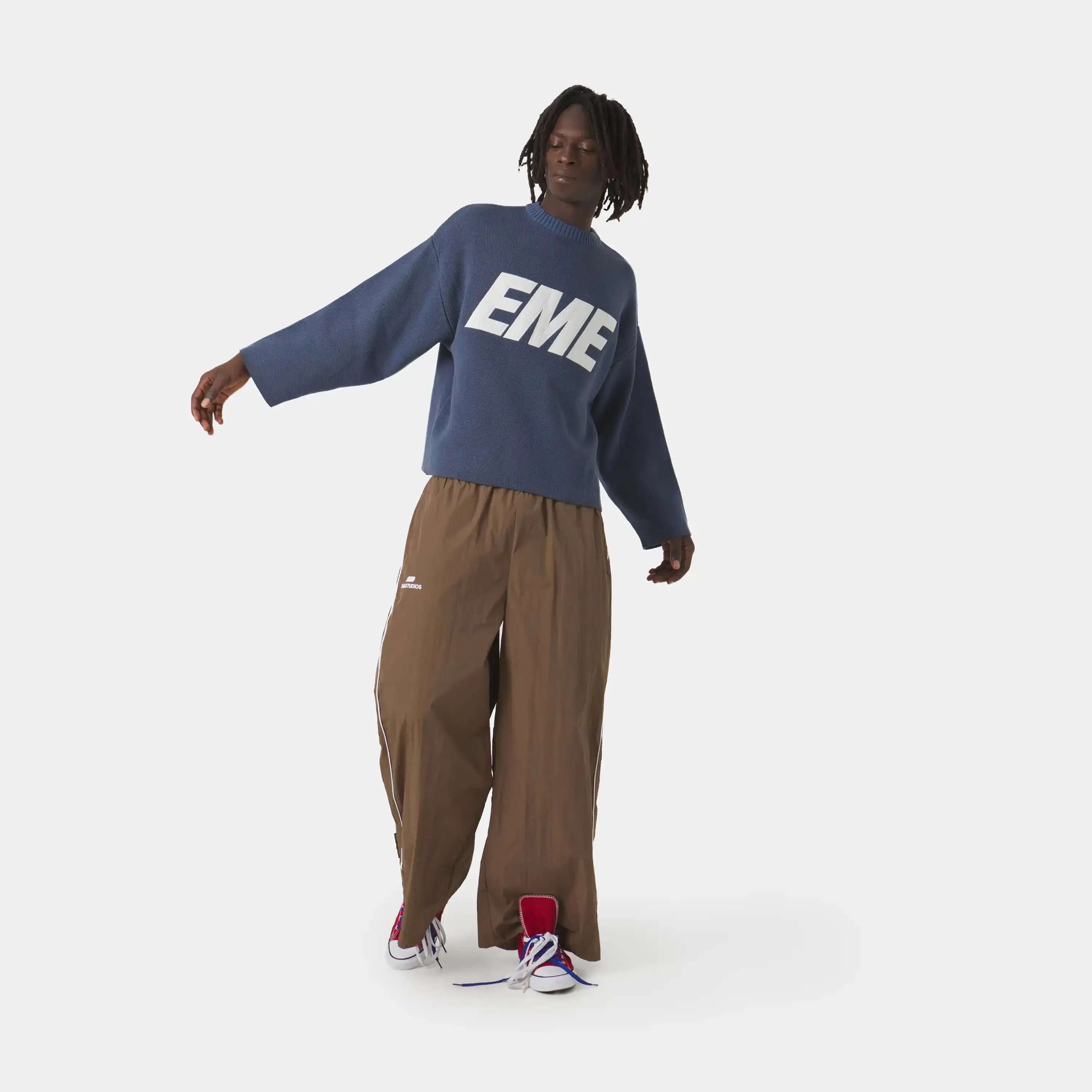 Flux Navy Knit Sweater sold by EME STUDIOS product image thumbnail 4