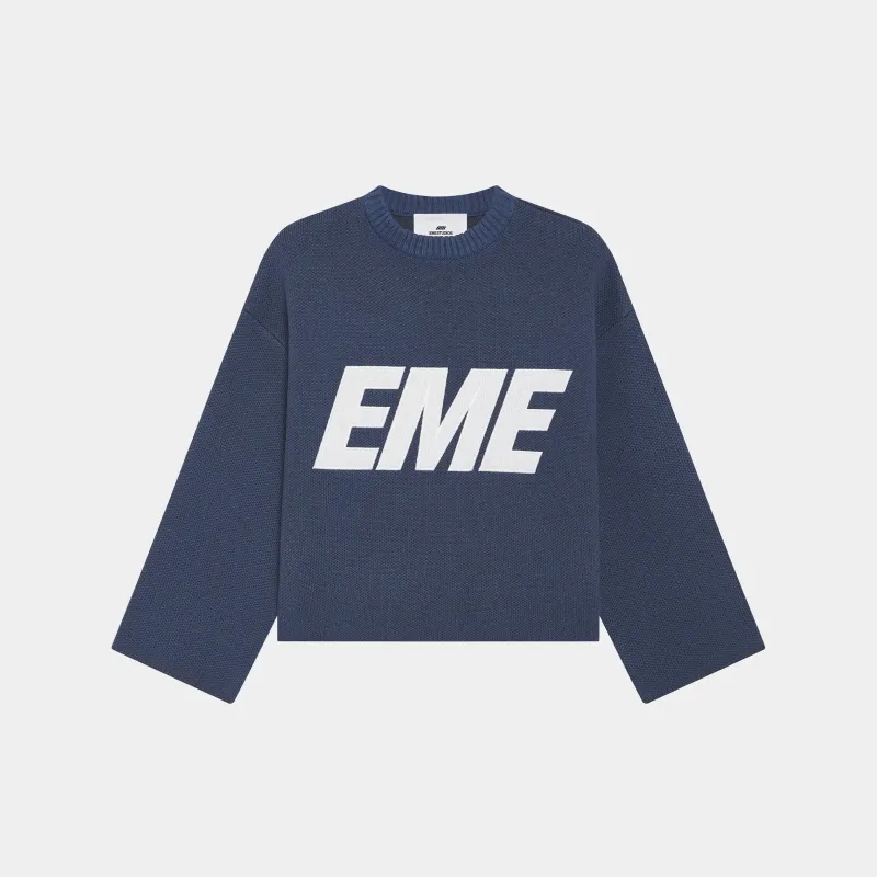 Flux Navy Knit Sweater sold by EME STUDIOS