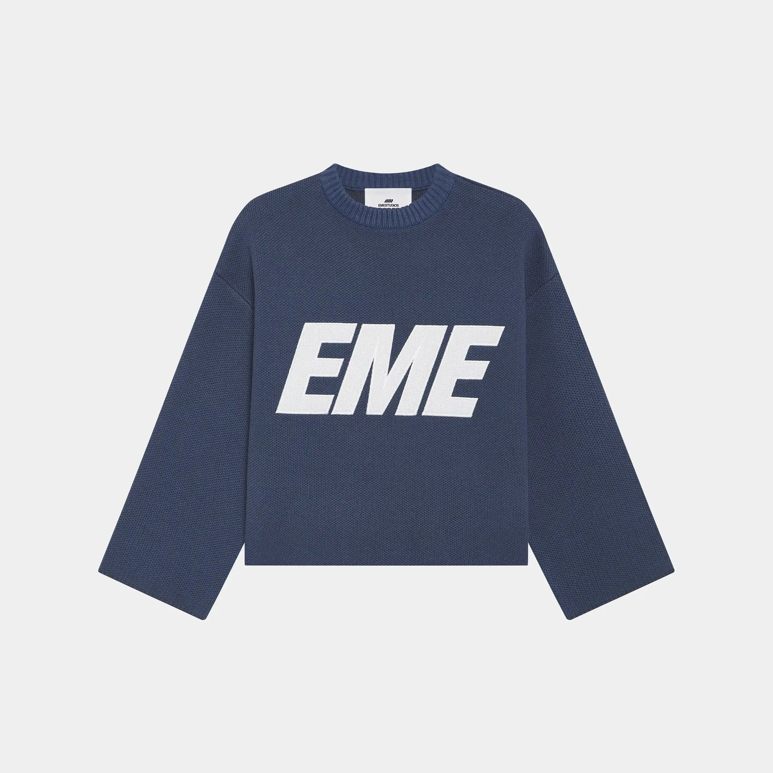 Flux Navy Knit Sweater sold by EME STUDIOS