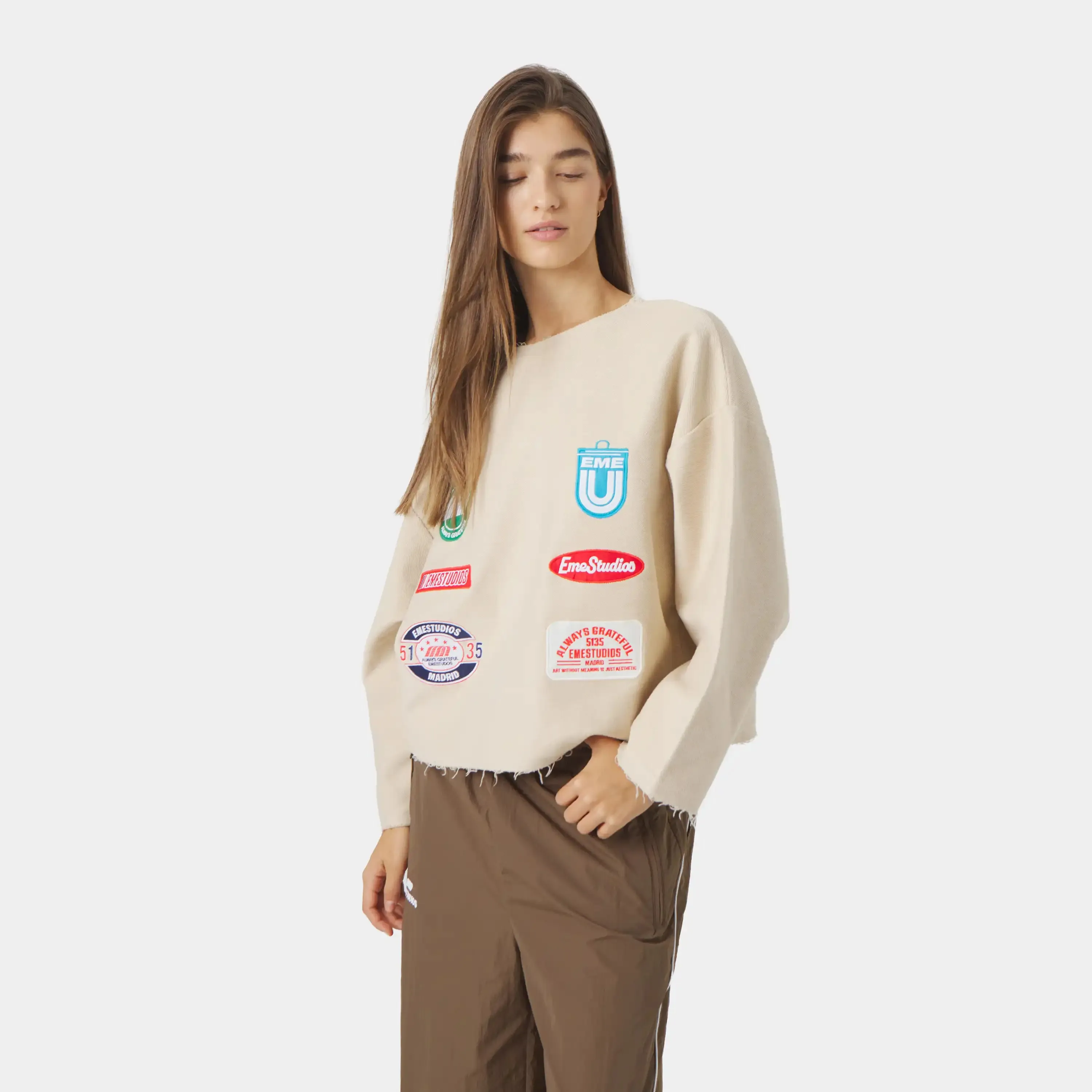 Patches Sand Crewneck sold by EME STUDIOS product image thumbnail 3