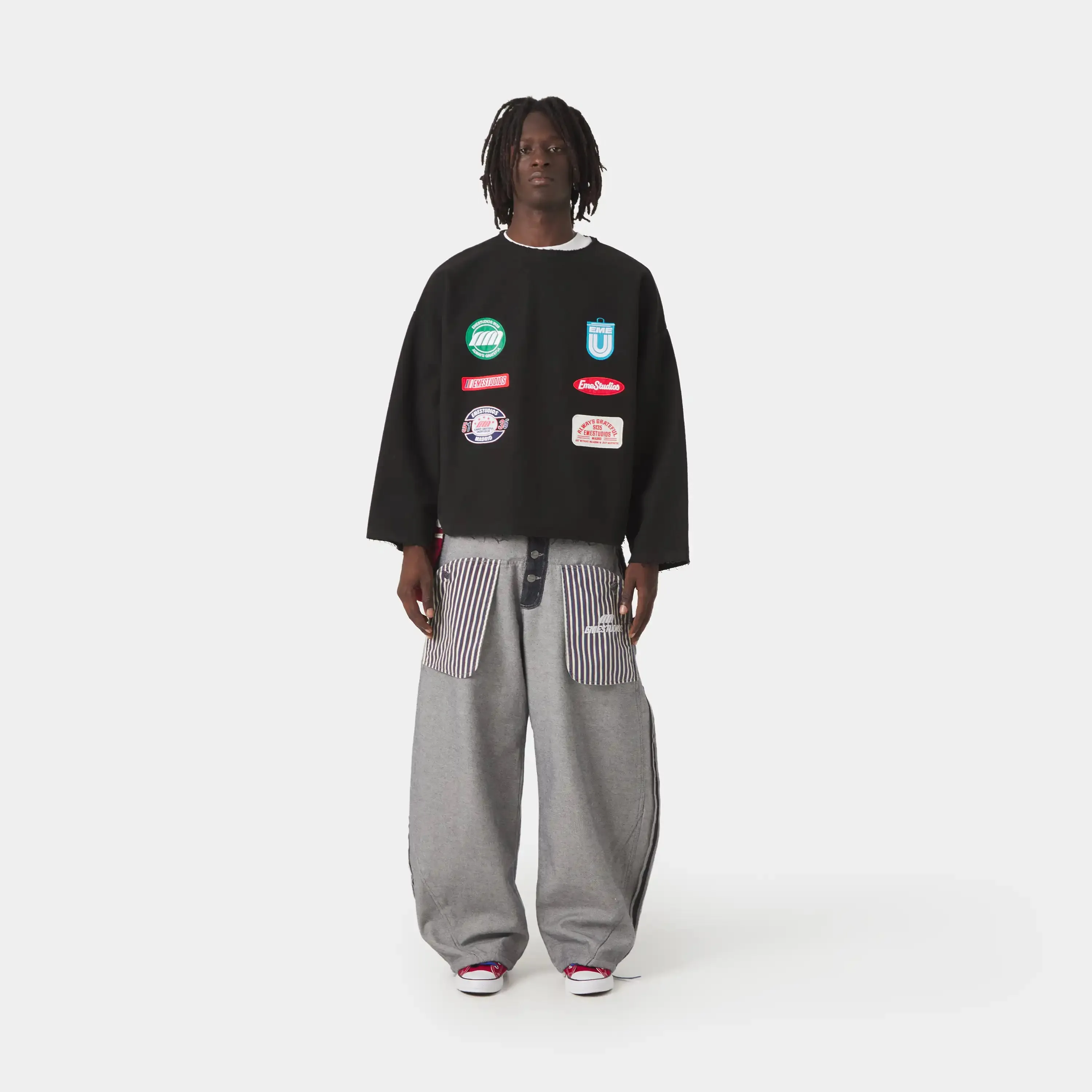 Patches Black Crewneck sold by EME STUDIOS product image thumbnail 5