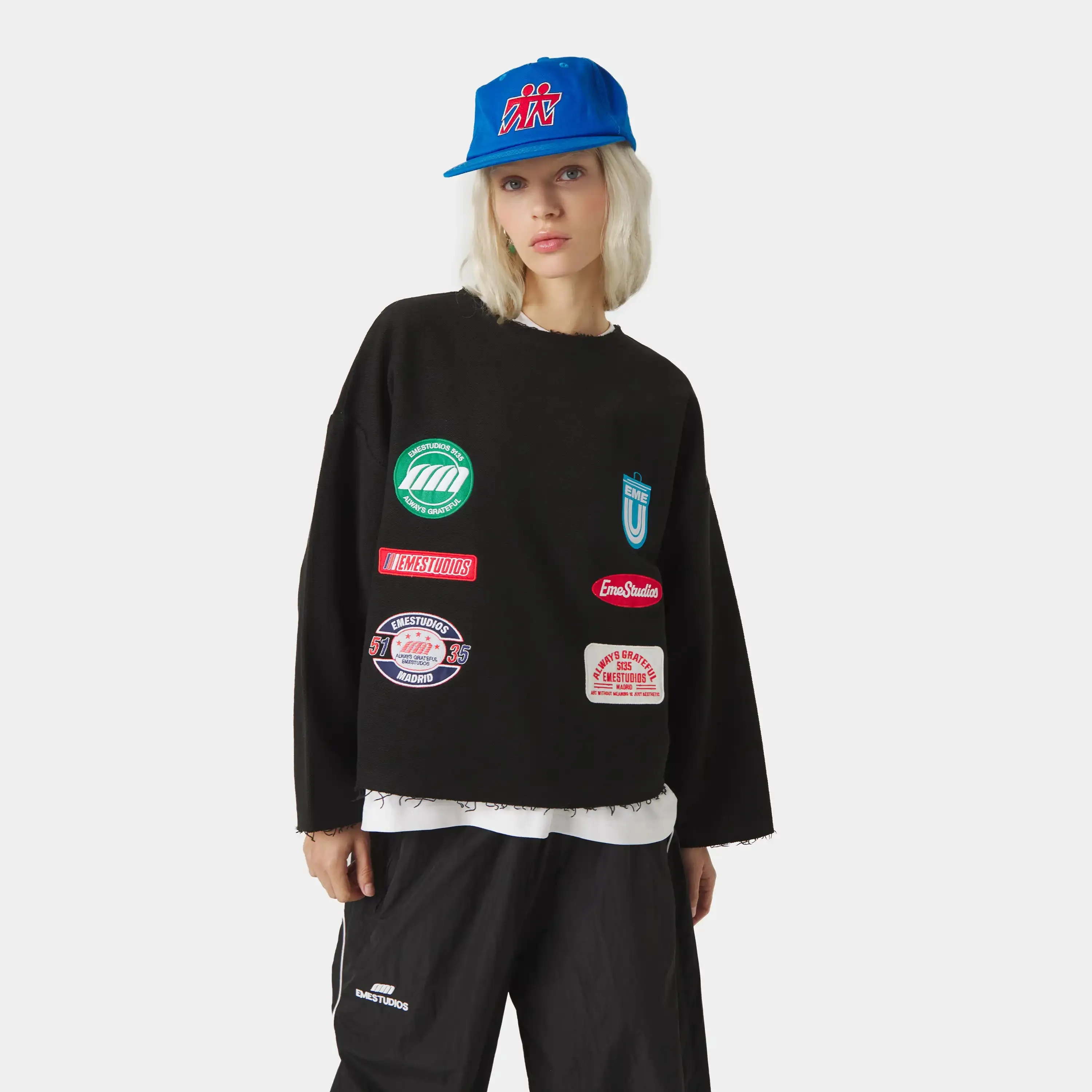 Patches Black Crewneck sold by EME STUDIOS product image thumbnail 4