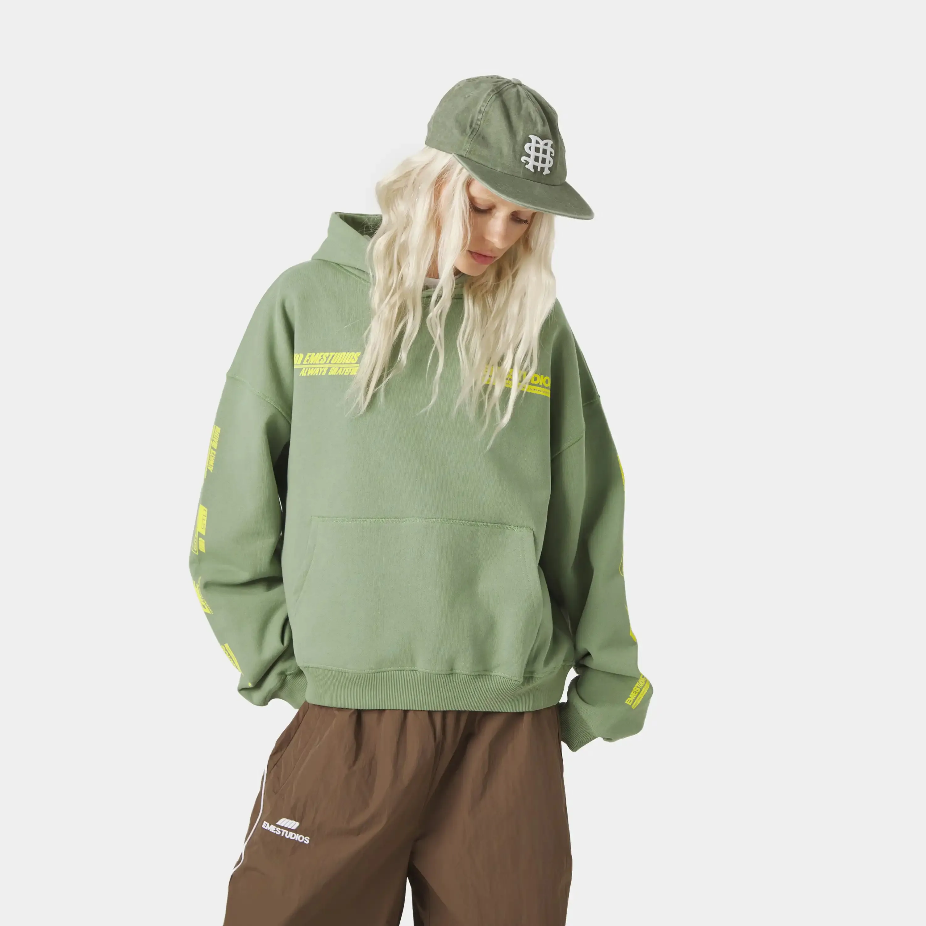 Four Hit Green Oversized Hoodie sold by EME STUDIOS product image thumbnail 2