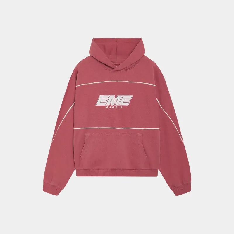Crossline Red Oversized Hoodie sold by EME STUDIOS