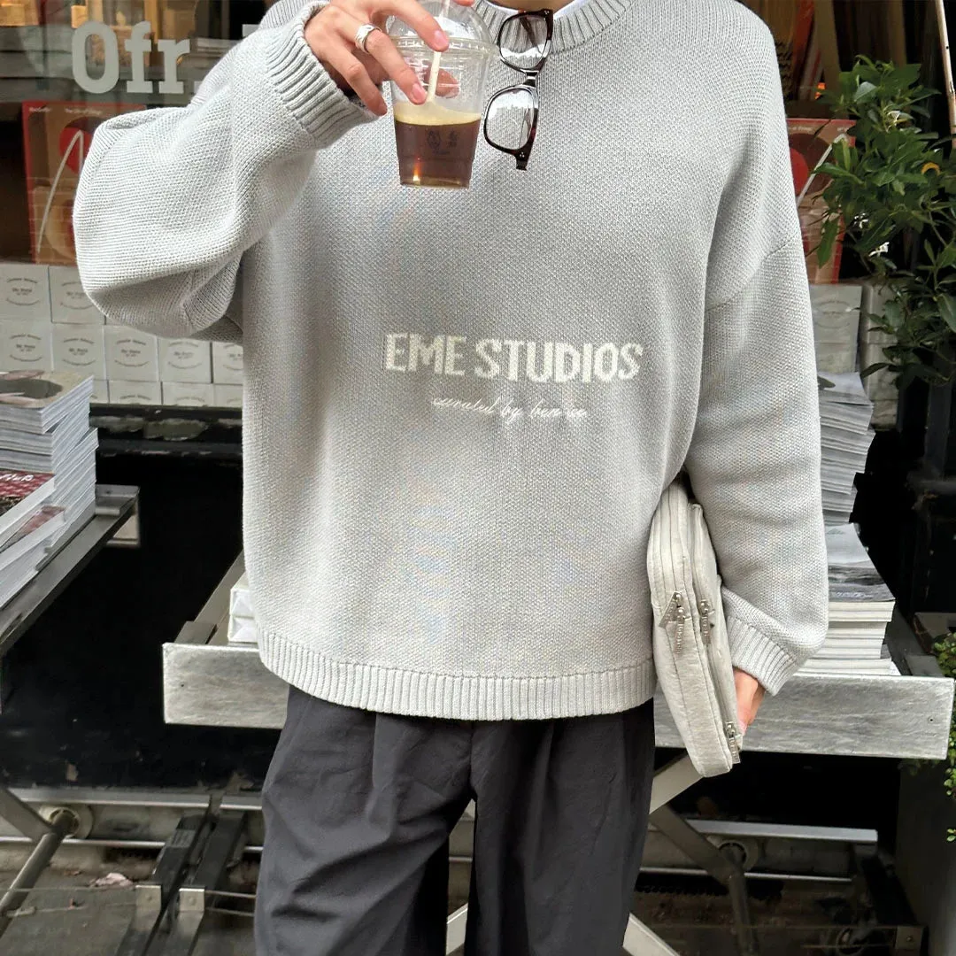 Master Grey Knit Sweater sold by EME STUDIOS product image thumbnail 2