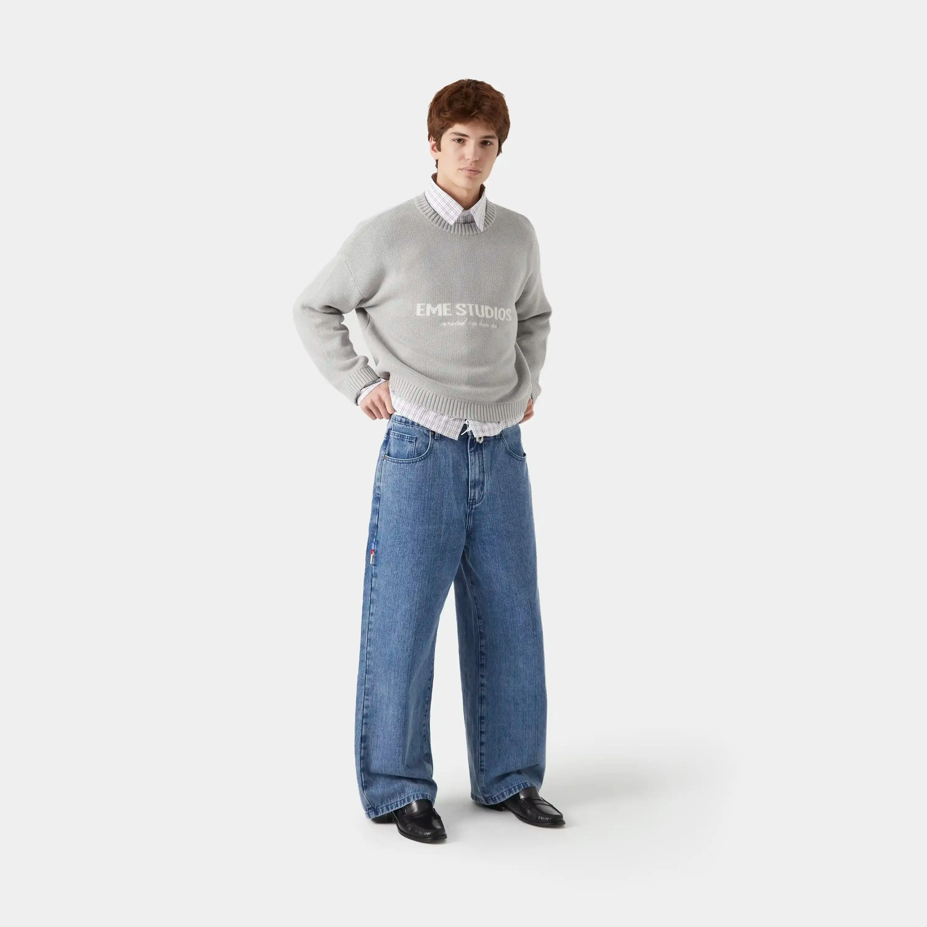 Master Grey Knit Sweater sold by EME STUDIOS product image thumbnail 4