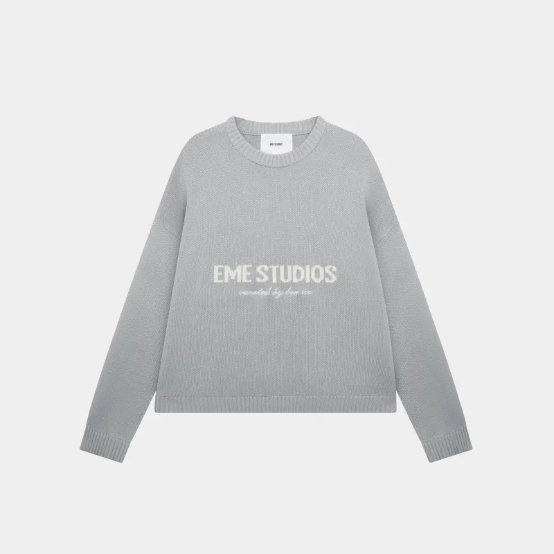 Master Grey Knit Sweater sold by EME STUDIOS