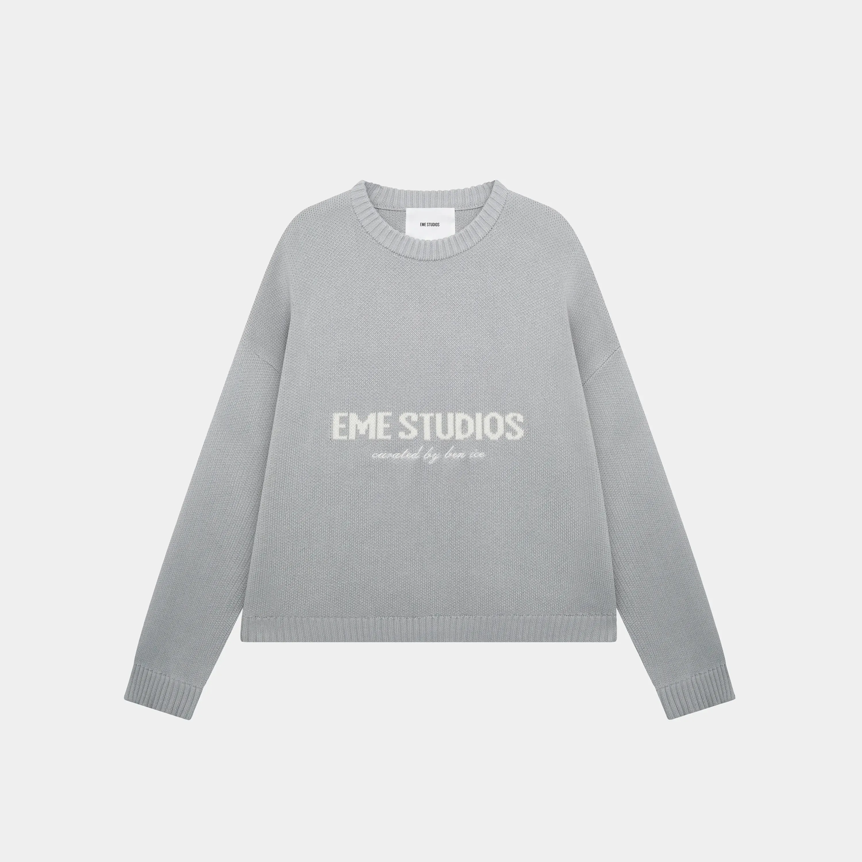 Master Grey Knit Sweater sold by EME STUDIOS