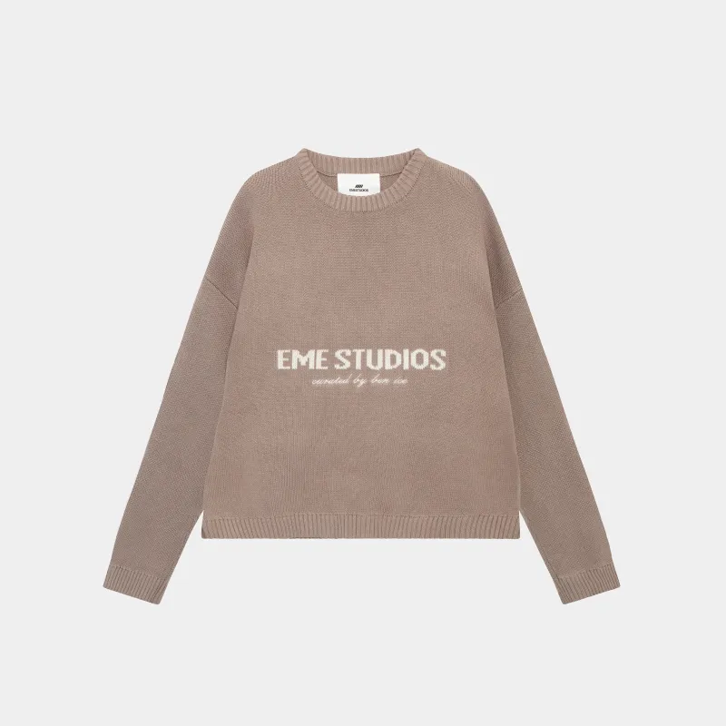 Master Muddy Brown Knit Sweater sold by EME STUDIOS