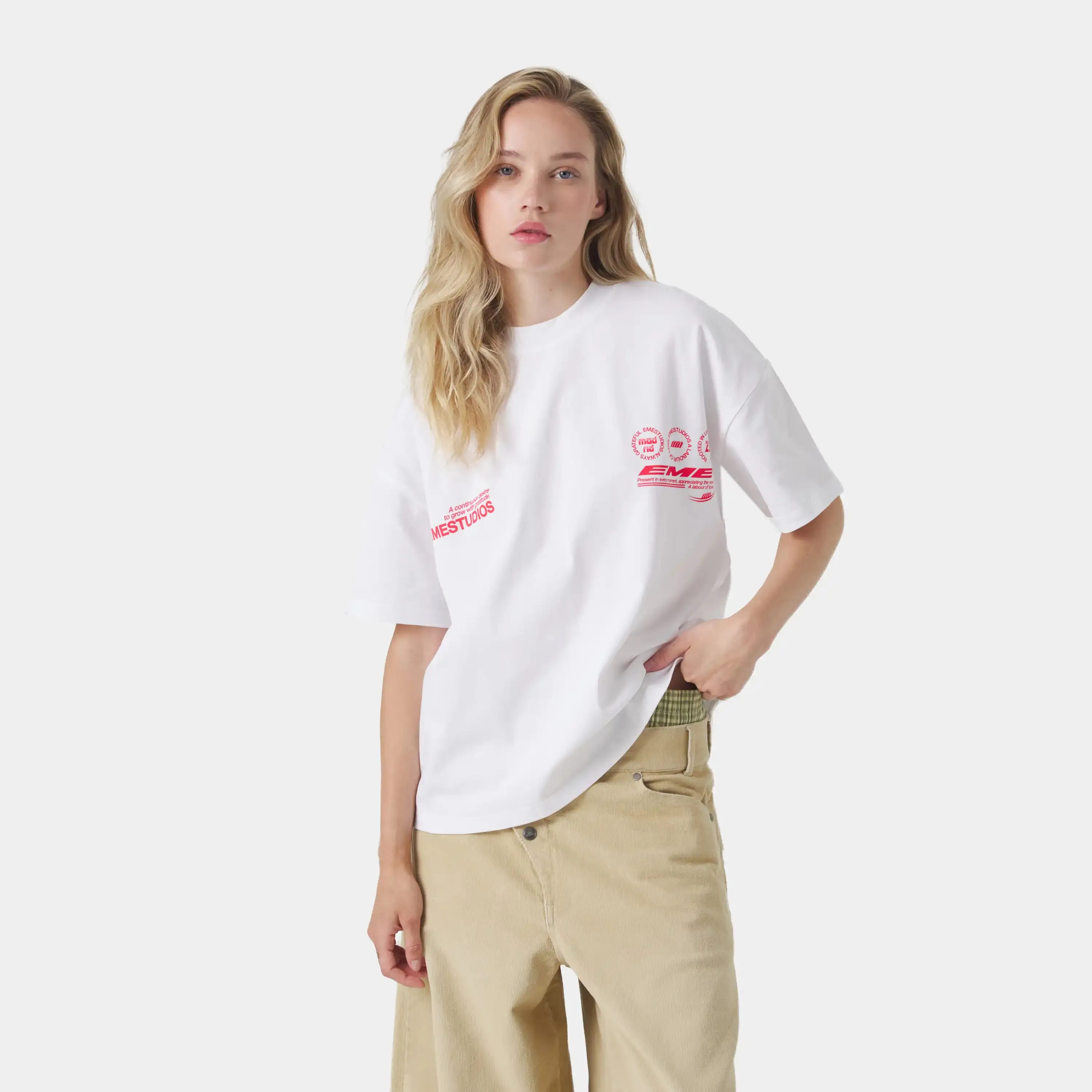 Stamp Pearl Oversized Tee sold by EME STUDIOS product image thumbnail 4