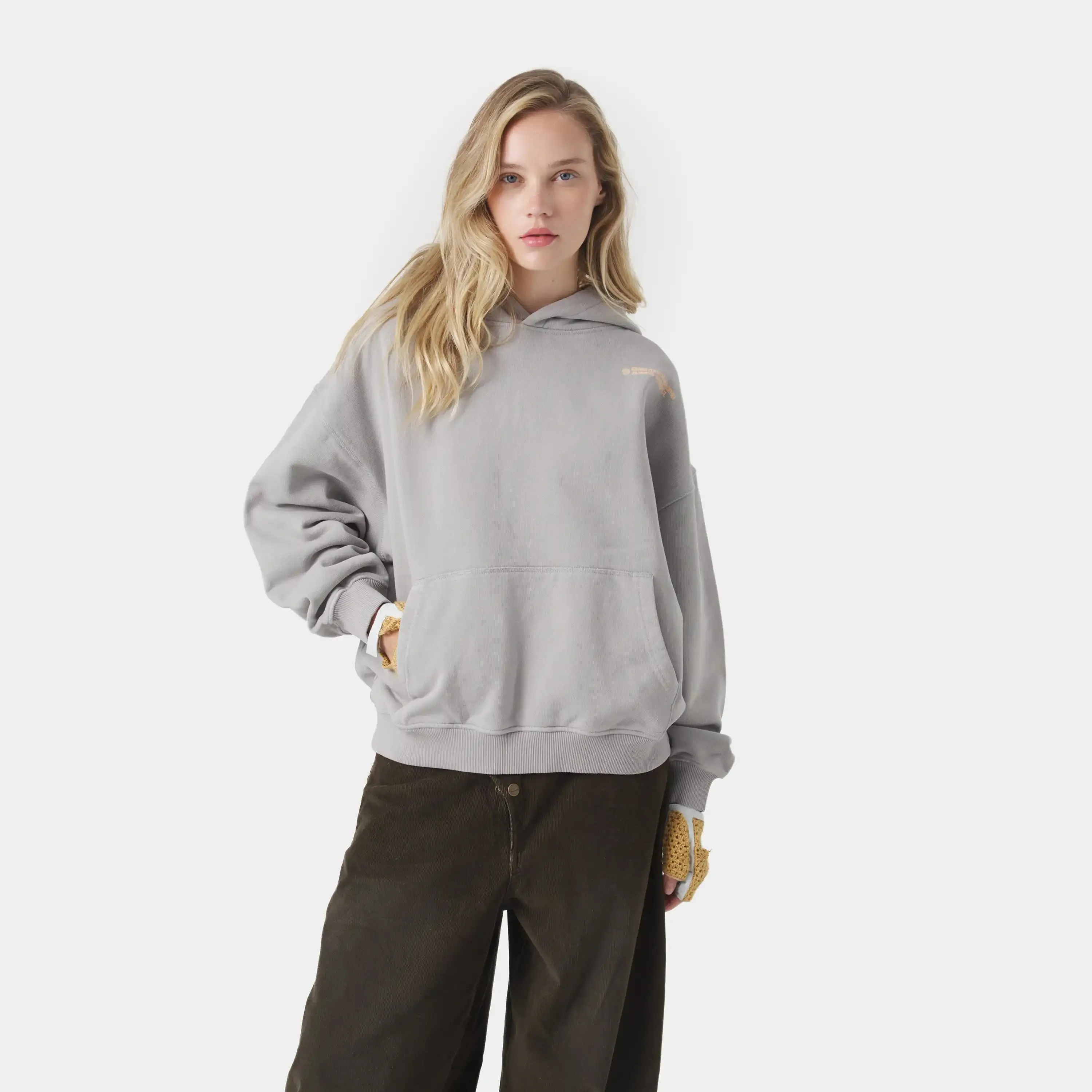 West Heather Grey Oversized Hoodie sold by EME STUDIOS product image thumbnail 2