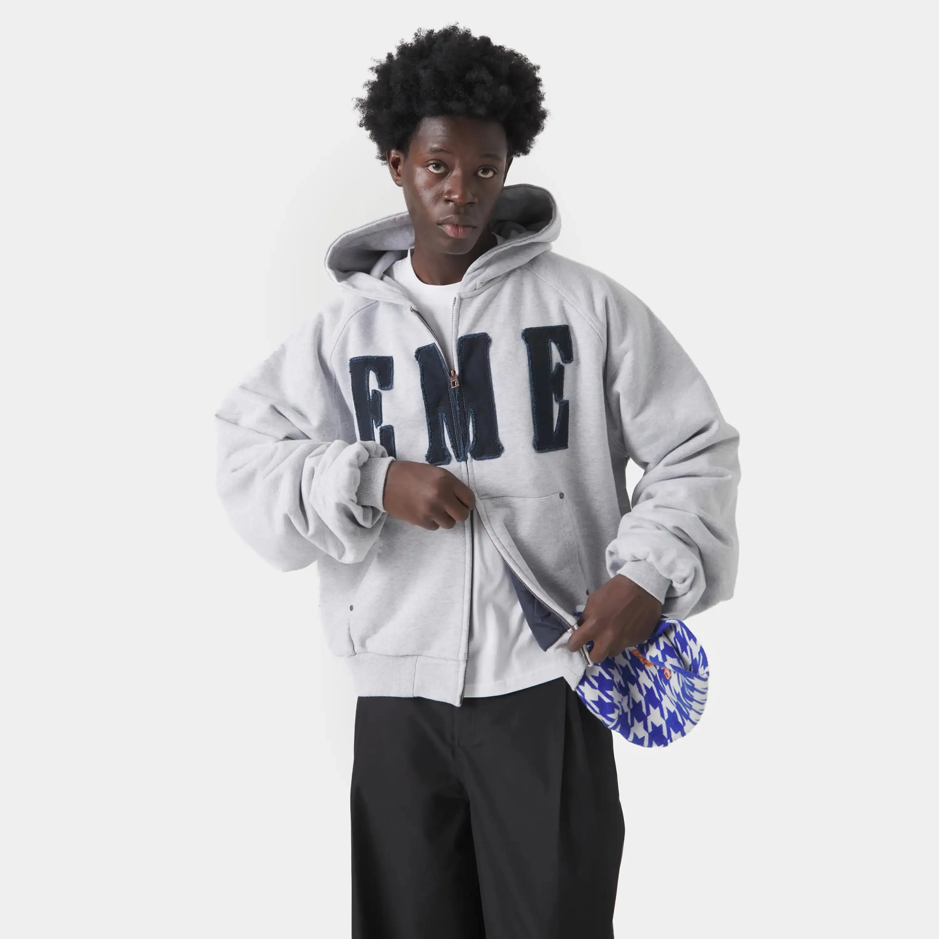 Desire Heather Grey Full Zip sold by EME STUDIOS product image thumbnail 2