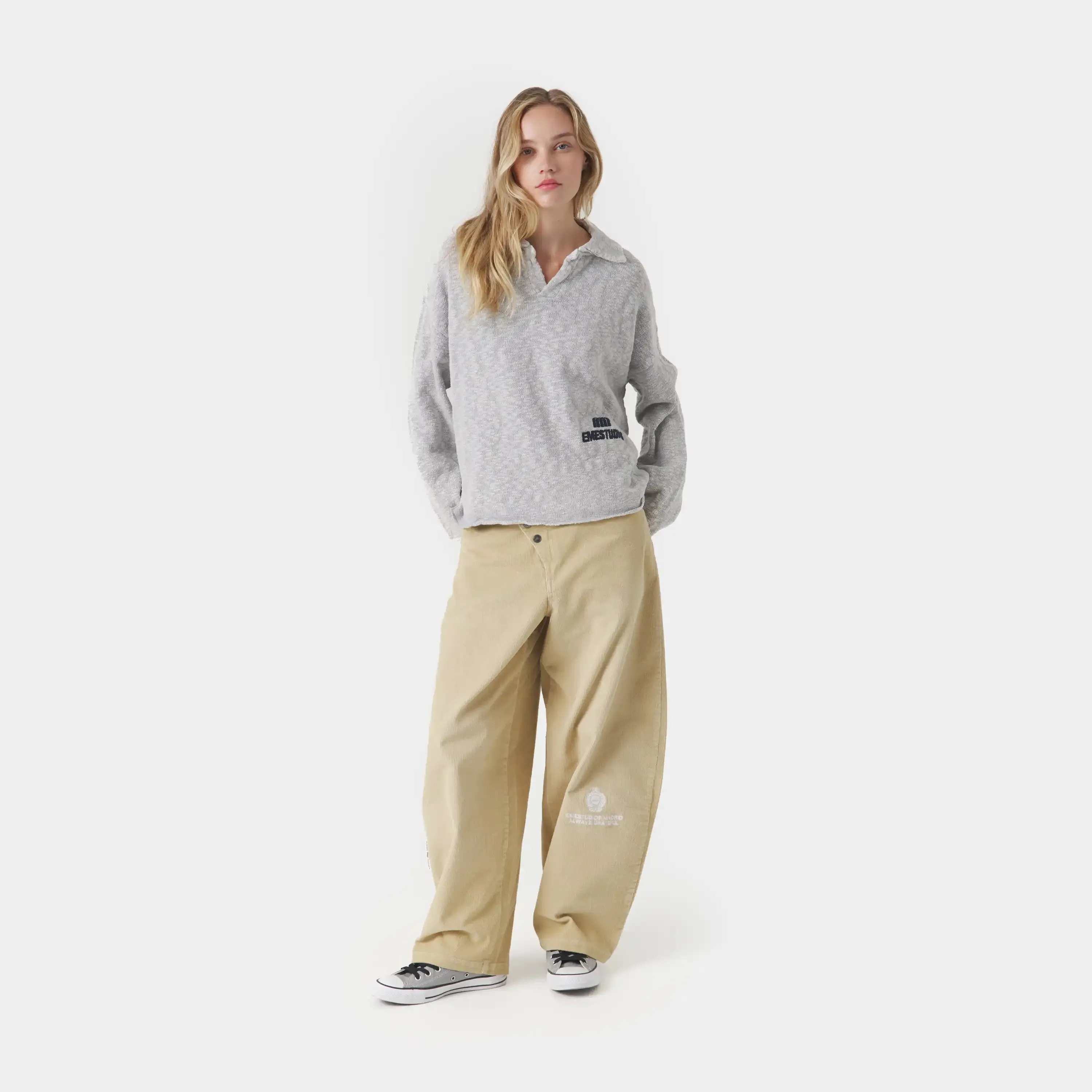 Kiff Polo Grey Knit Distressed sold by EME STUDIOS product image thumbnail 5