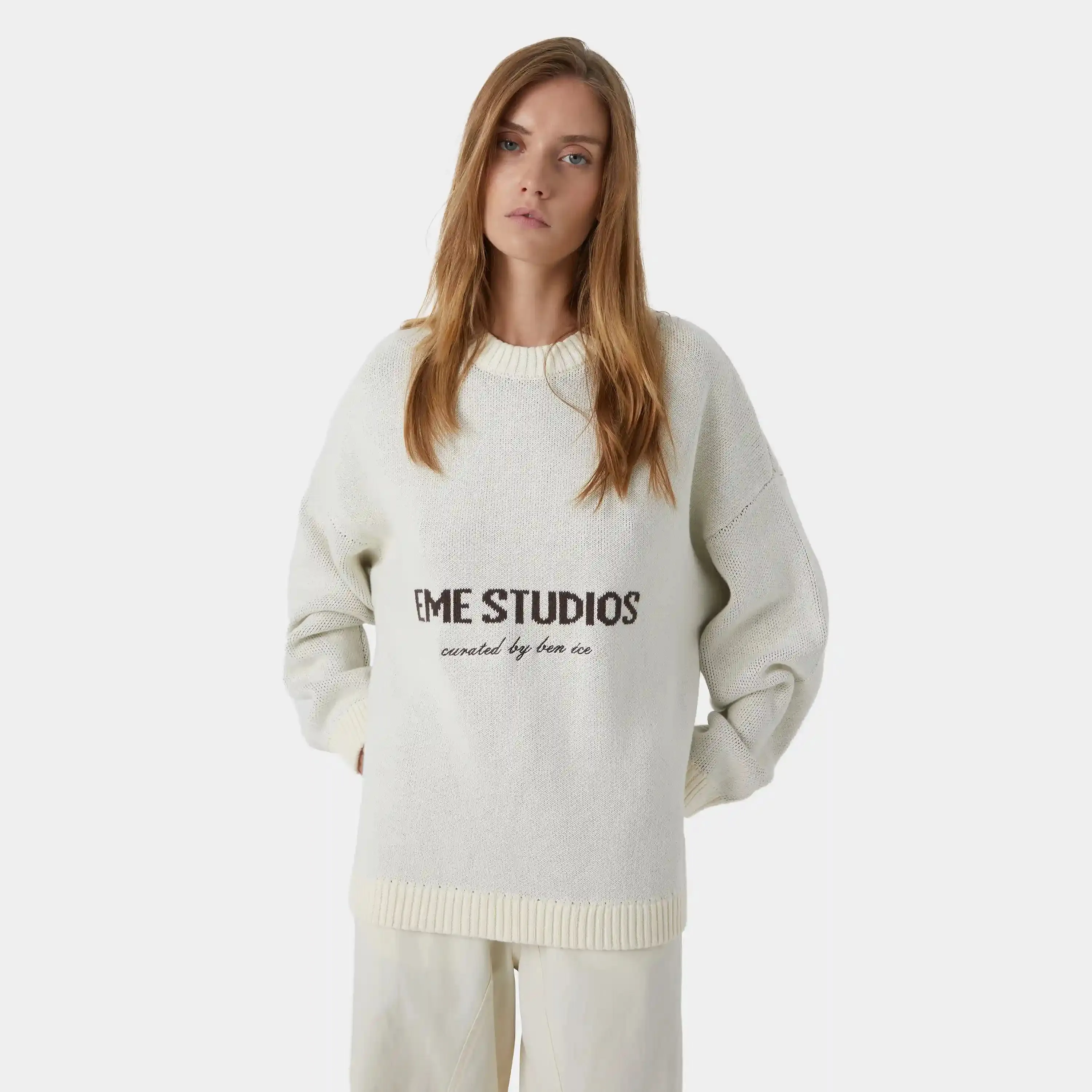 Master Off Sand Knit Sweater sold by EME STUDIOS product image thumbnail 4