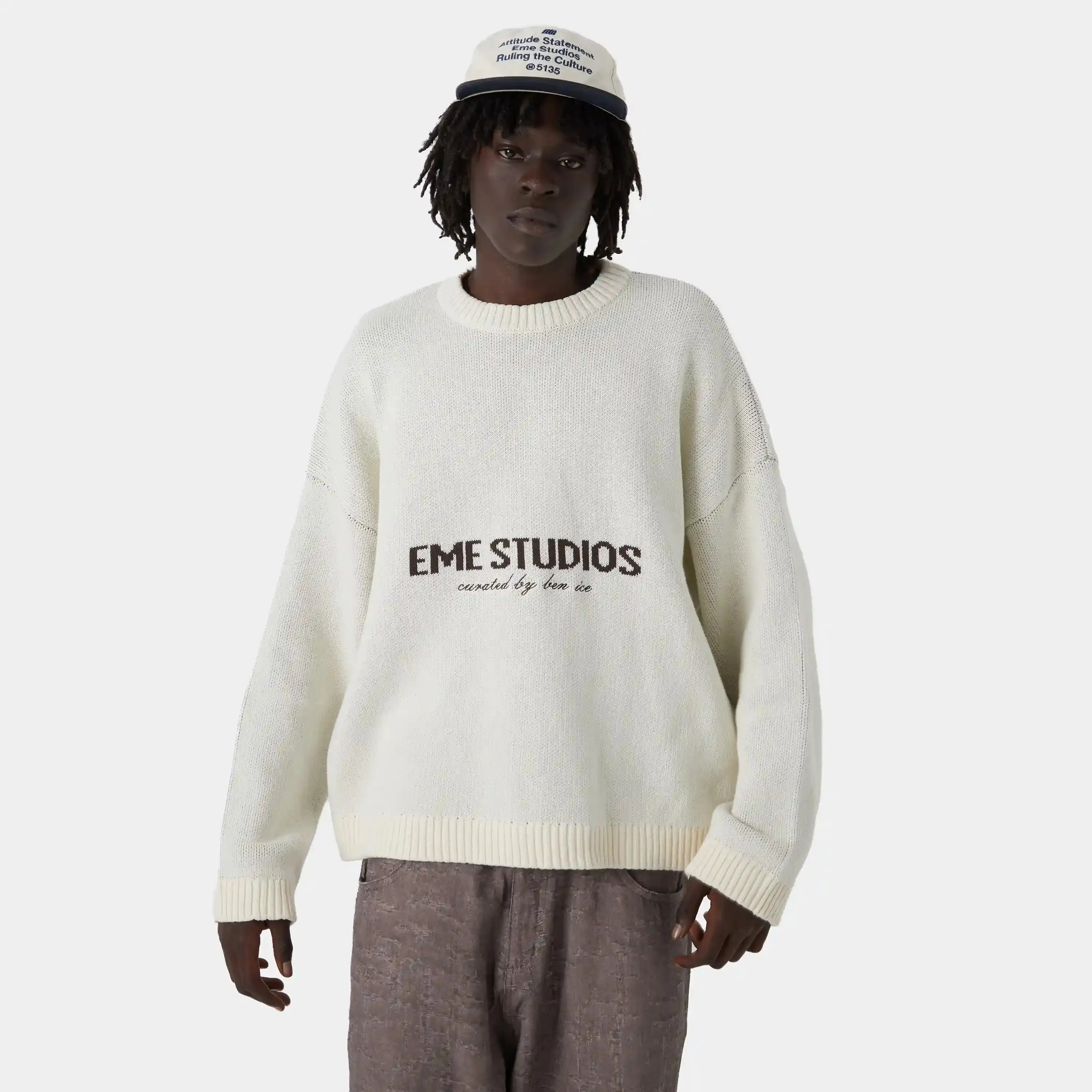 Master Off Sand Knit Sweater sold by EME STUDIOS product image thumbnail 3