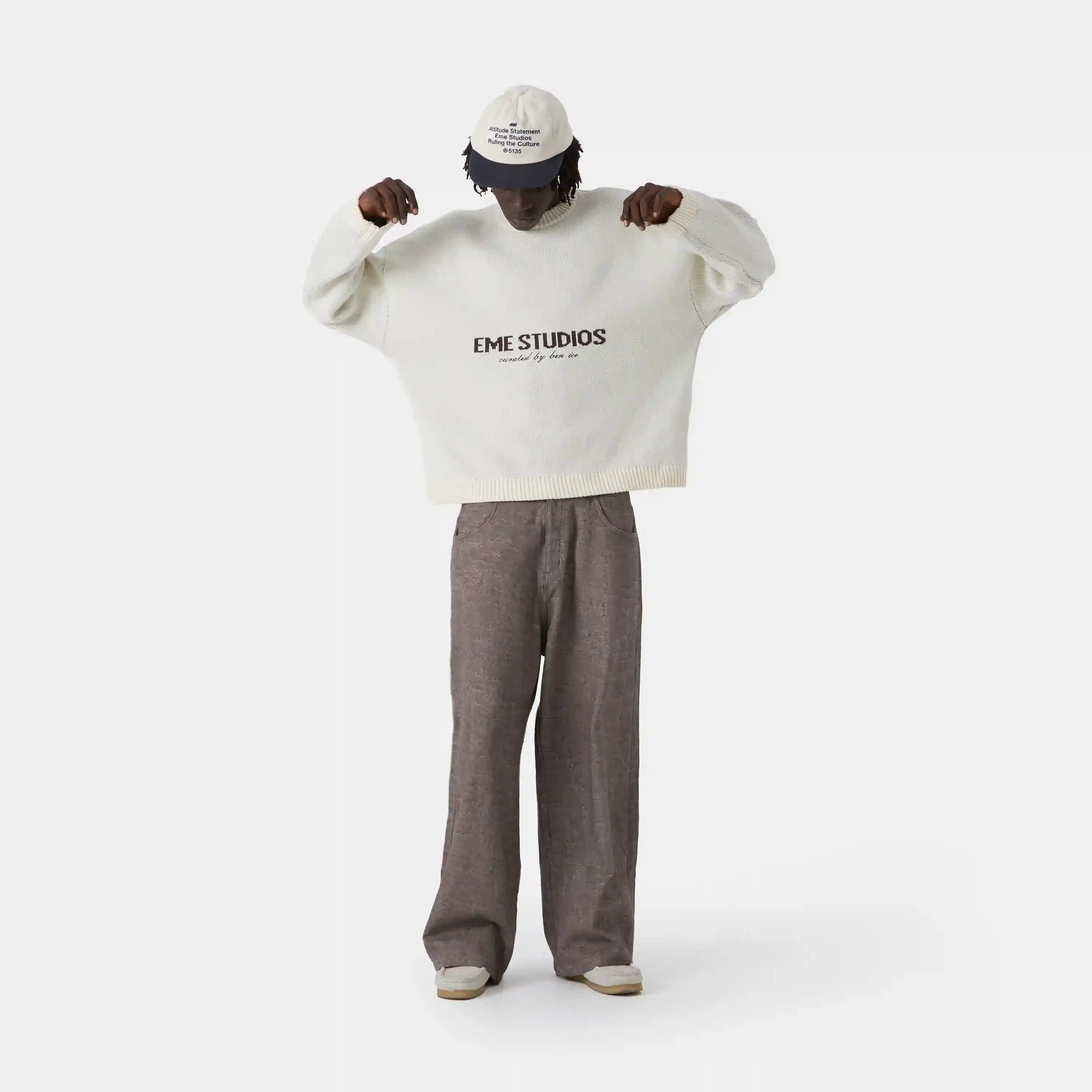 Master Off Sand Knit Sweater sold by EME STUDIOS product image thumbnail 5