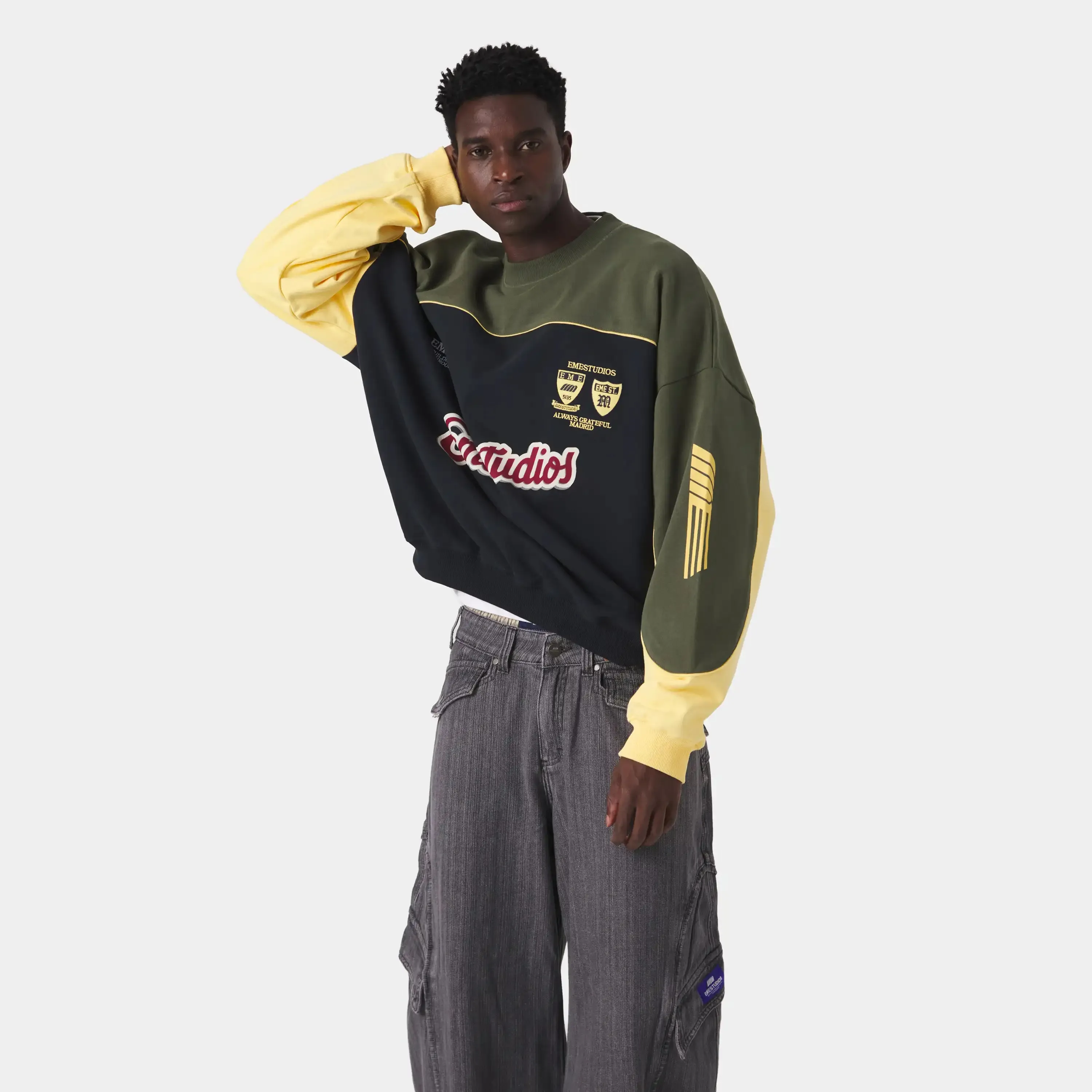Campus Navy Oversized Crewneck sold by EME STUDIOS product image thumbnail 2