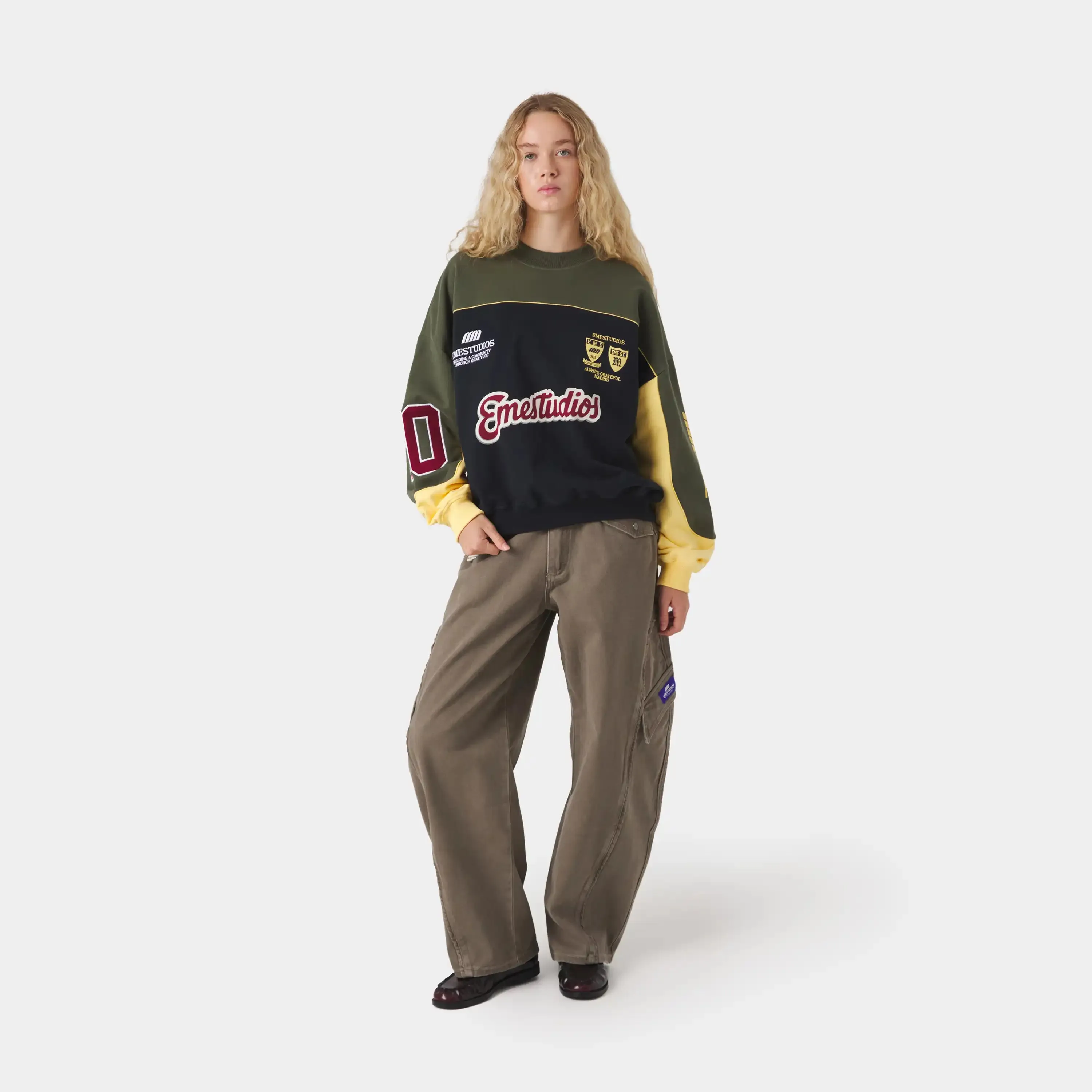 Campus Navy Oversized Crewneck sold by EME STUDIOS product image thumbnail 5