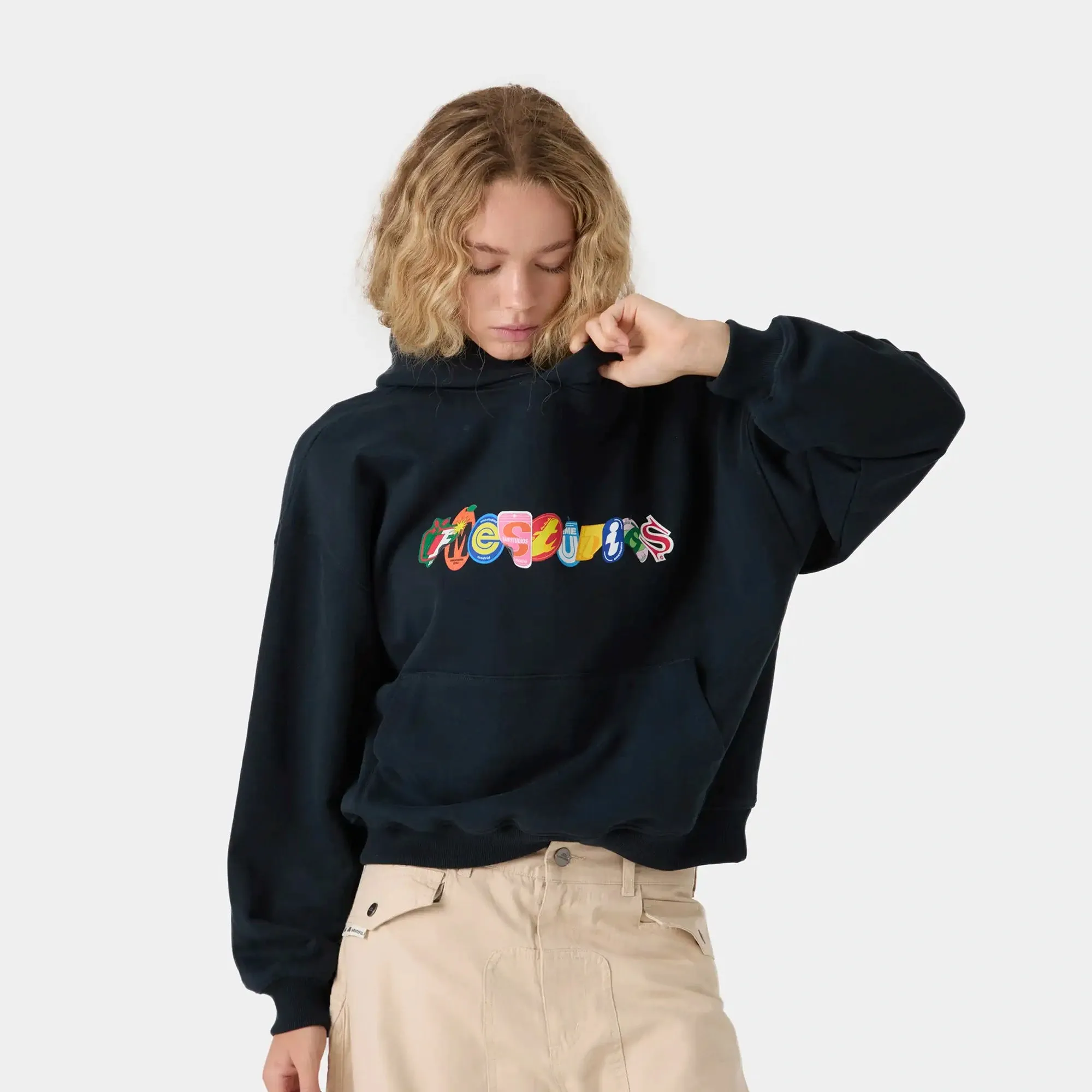 Stickers Navy Oversized Hoodie sold by EME STUDIOS product image thumbnail 3