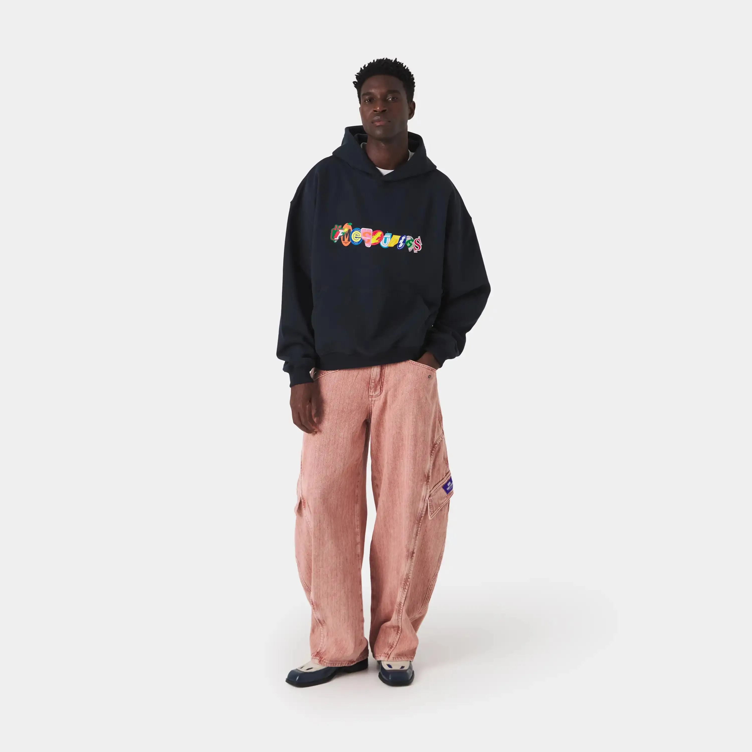 Stickers Navy Oversized Hoodie sold by EME STUDIOS product image thumbnail 5