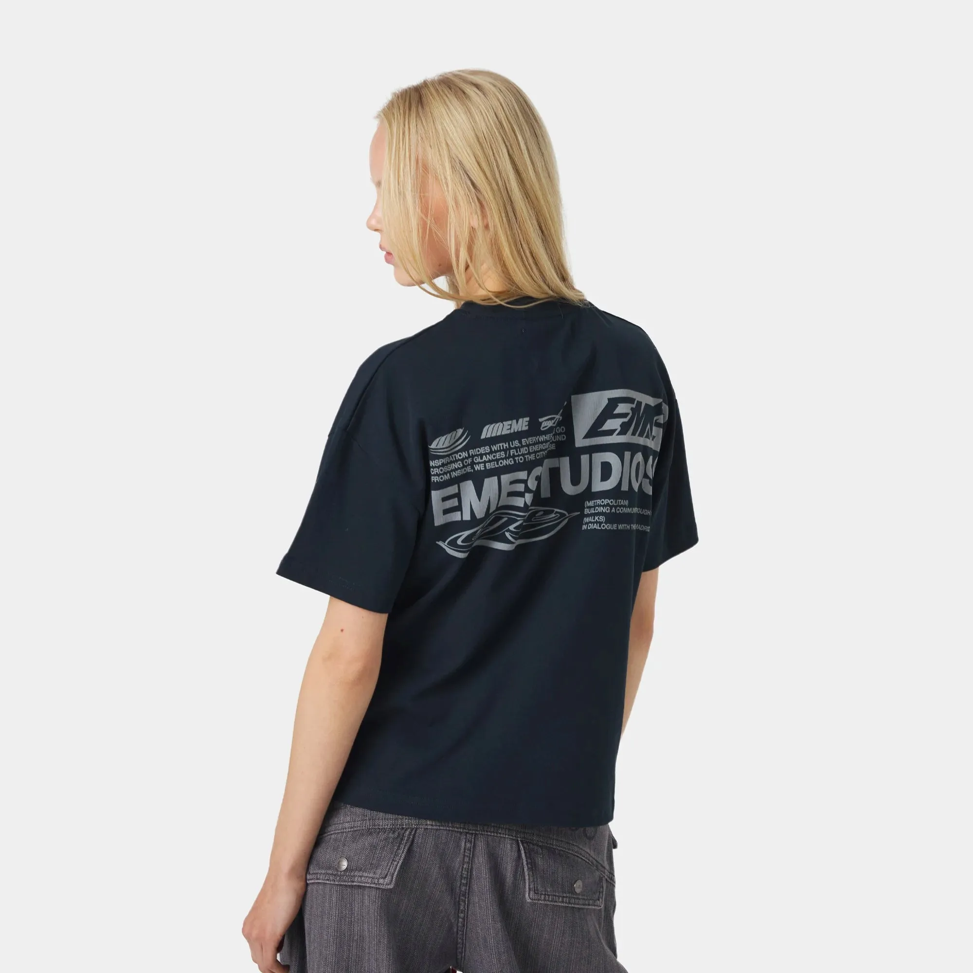 Rodeo Navy Oversized Tee sold by EME STUDIOS product image thumbnail 3