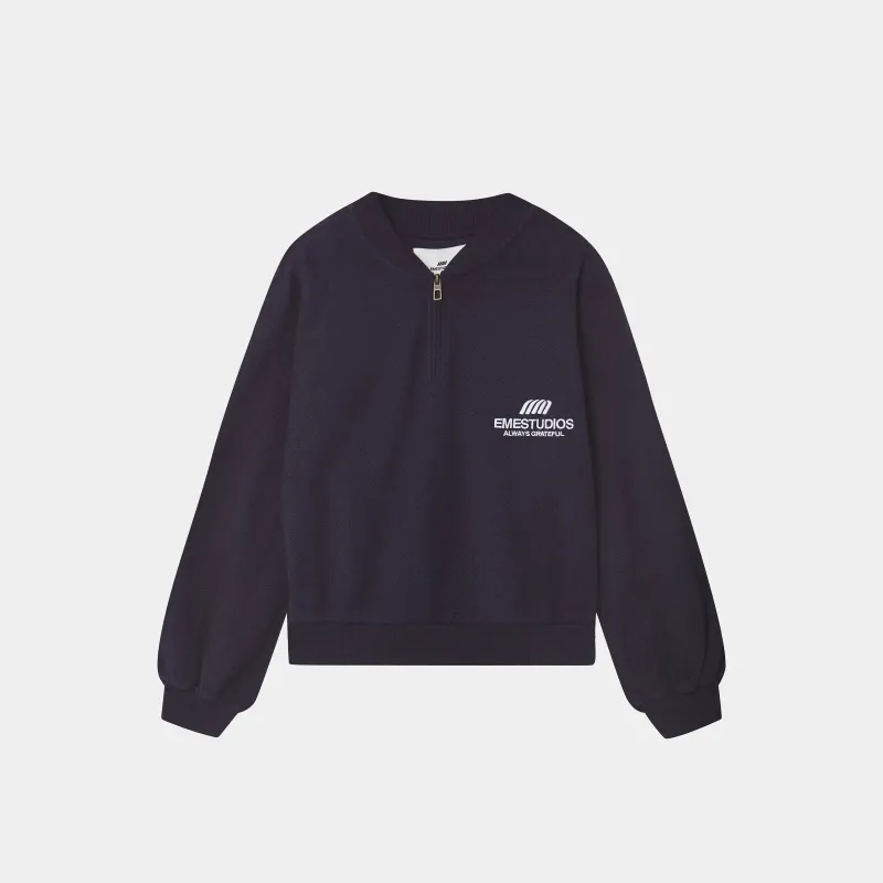 Vanguard Navy Half Zip sold by EME STUDIOS