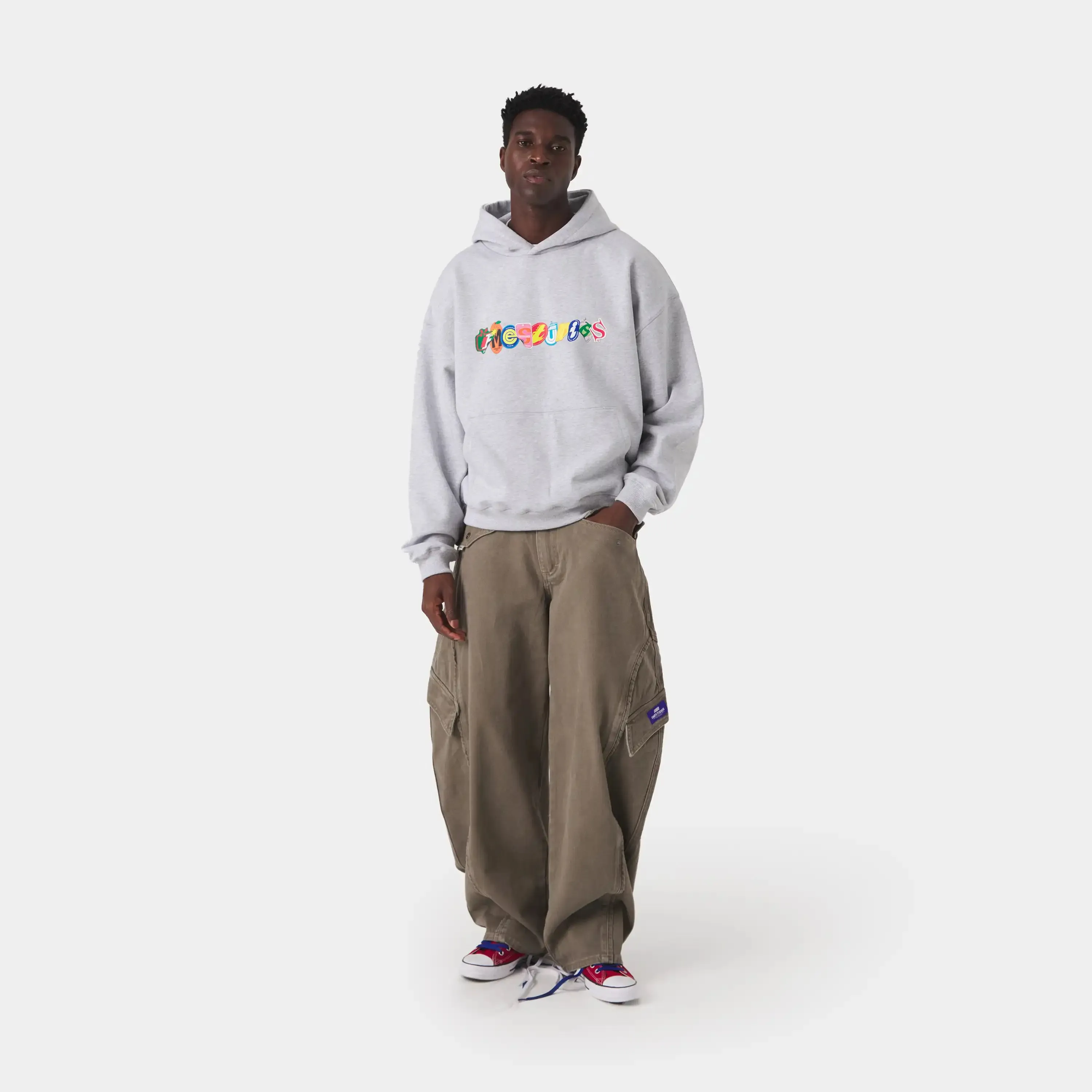 Stickers Grey Oversized Hoodie sold by EME STUDIOS product image thumbnail 5