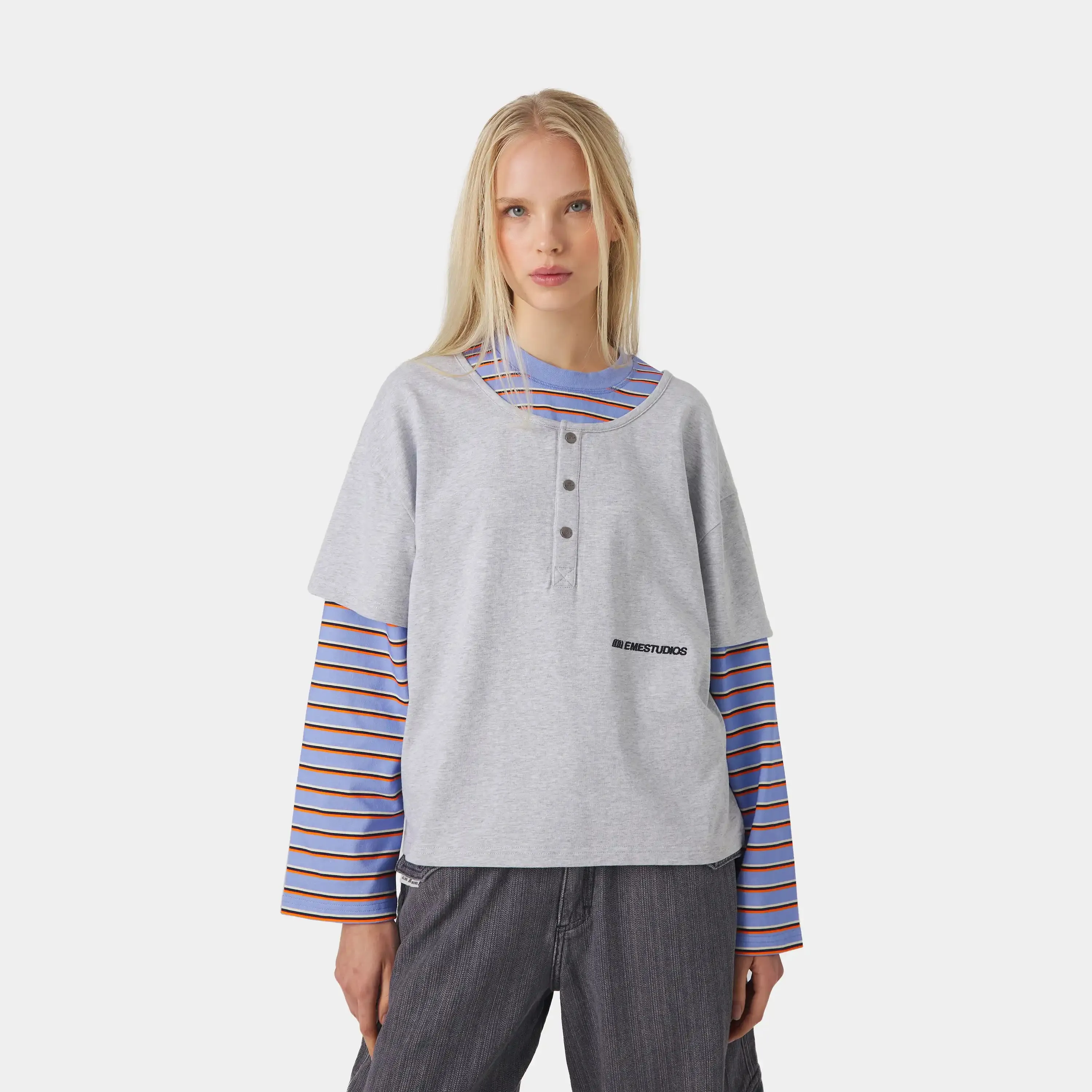 Double Collar Long Sleeve sold by EME STUDIOS product image thumbnail 2